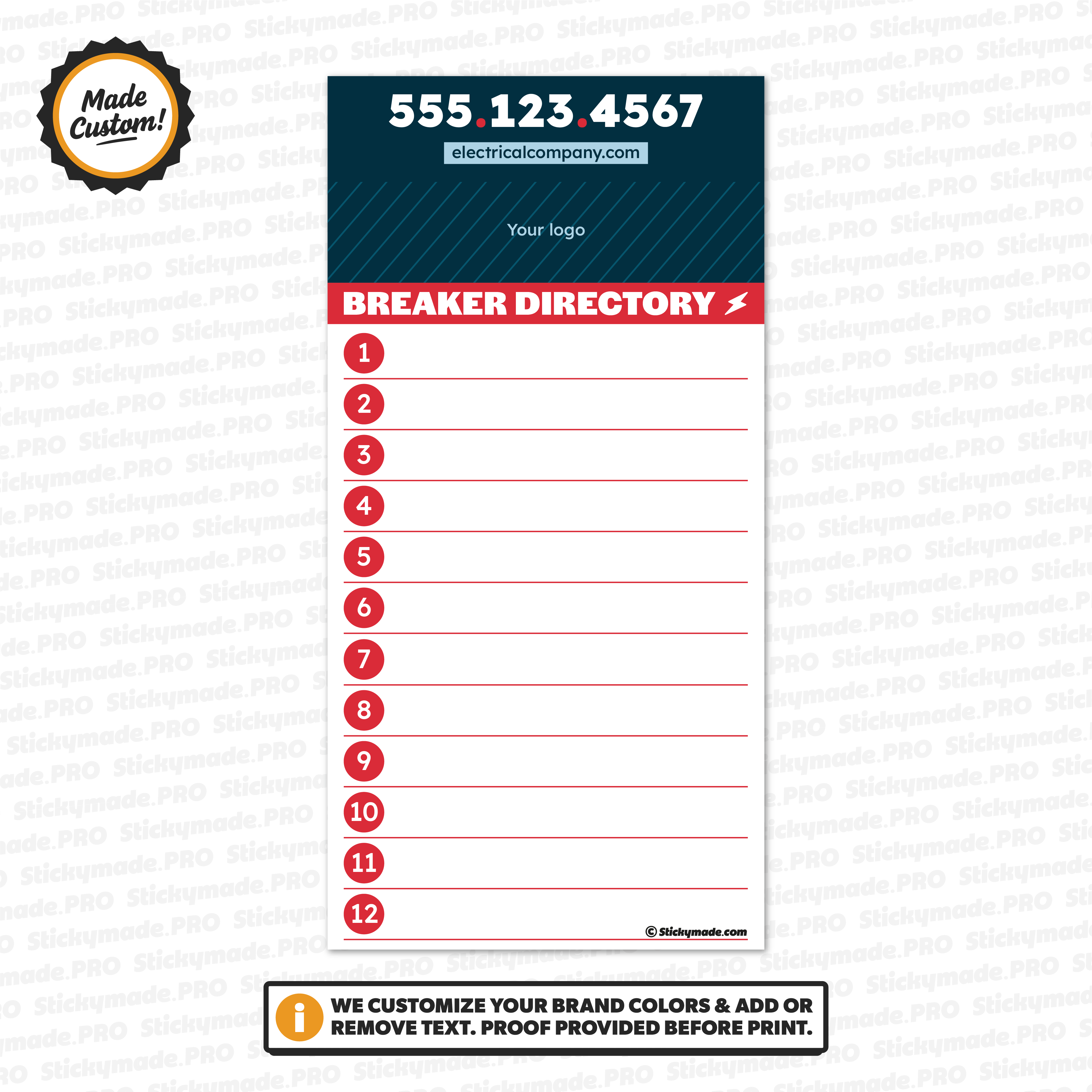 Electrical Circuit Label Service Sticker