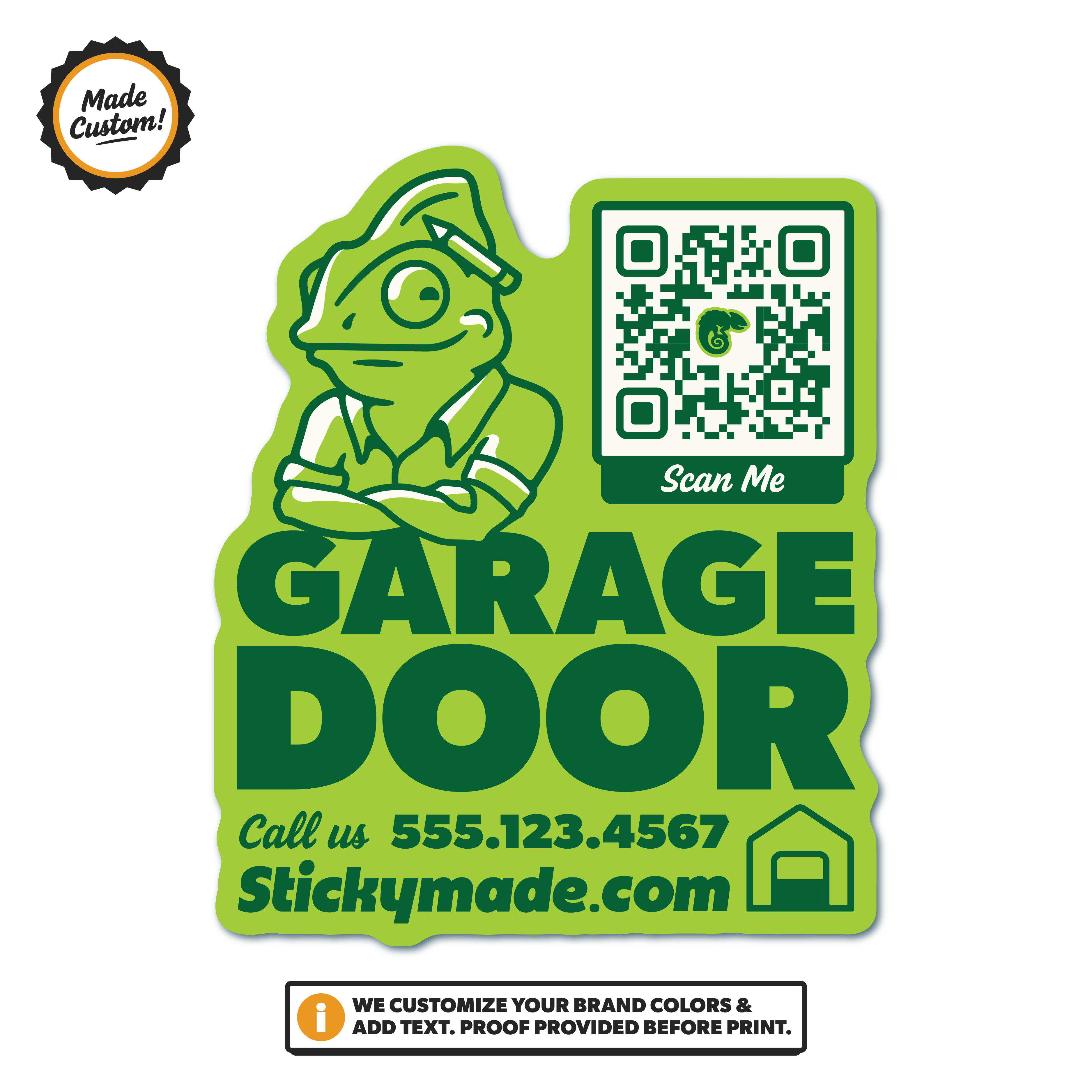Garage Door Logo / QR Code Sticker