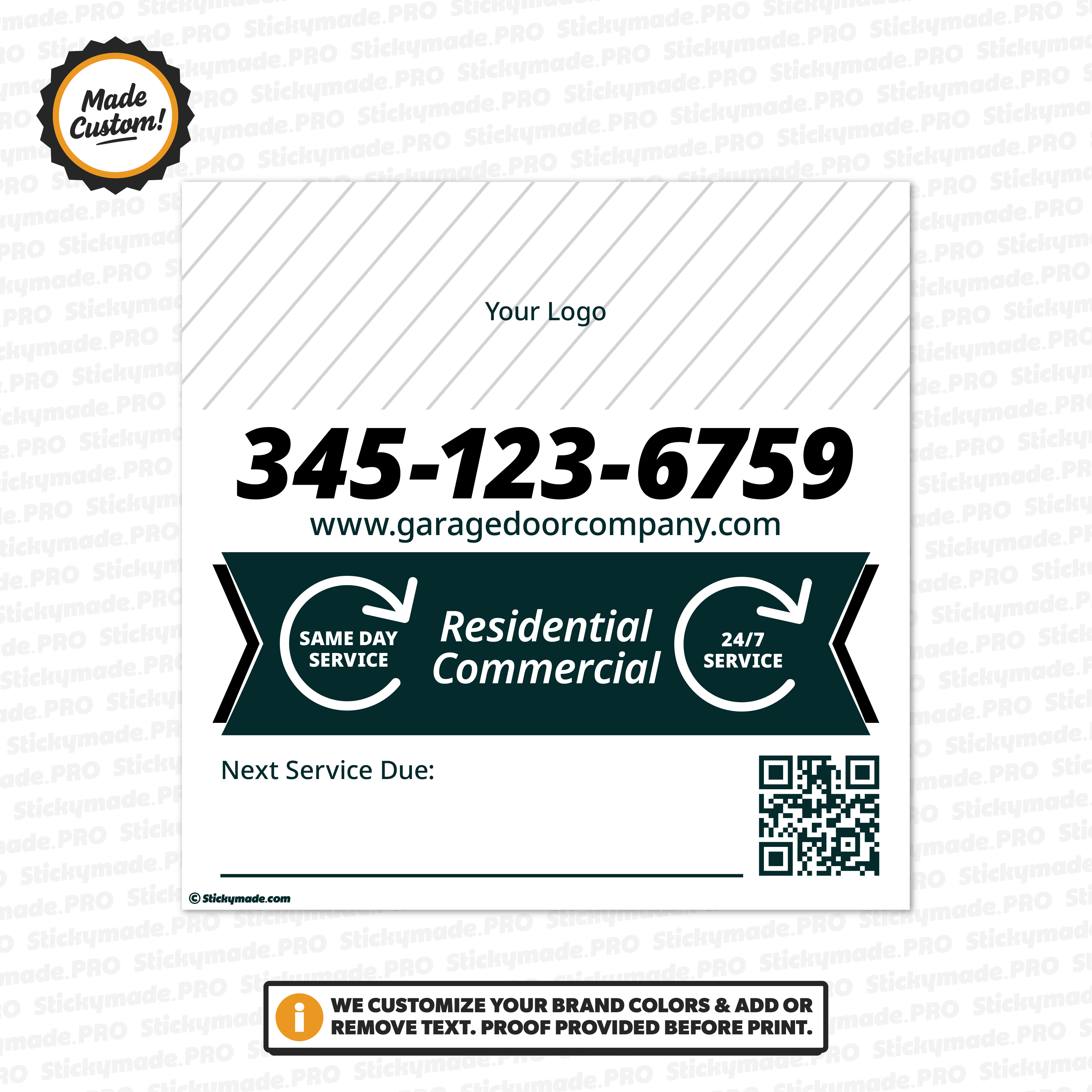 Garage Door Service Sticker #5