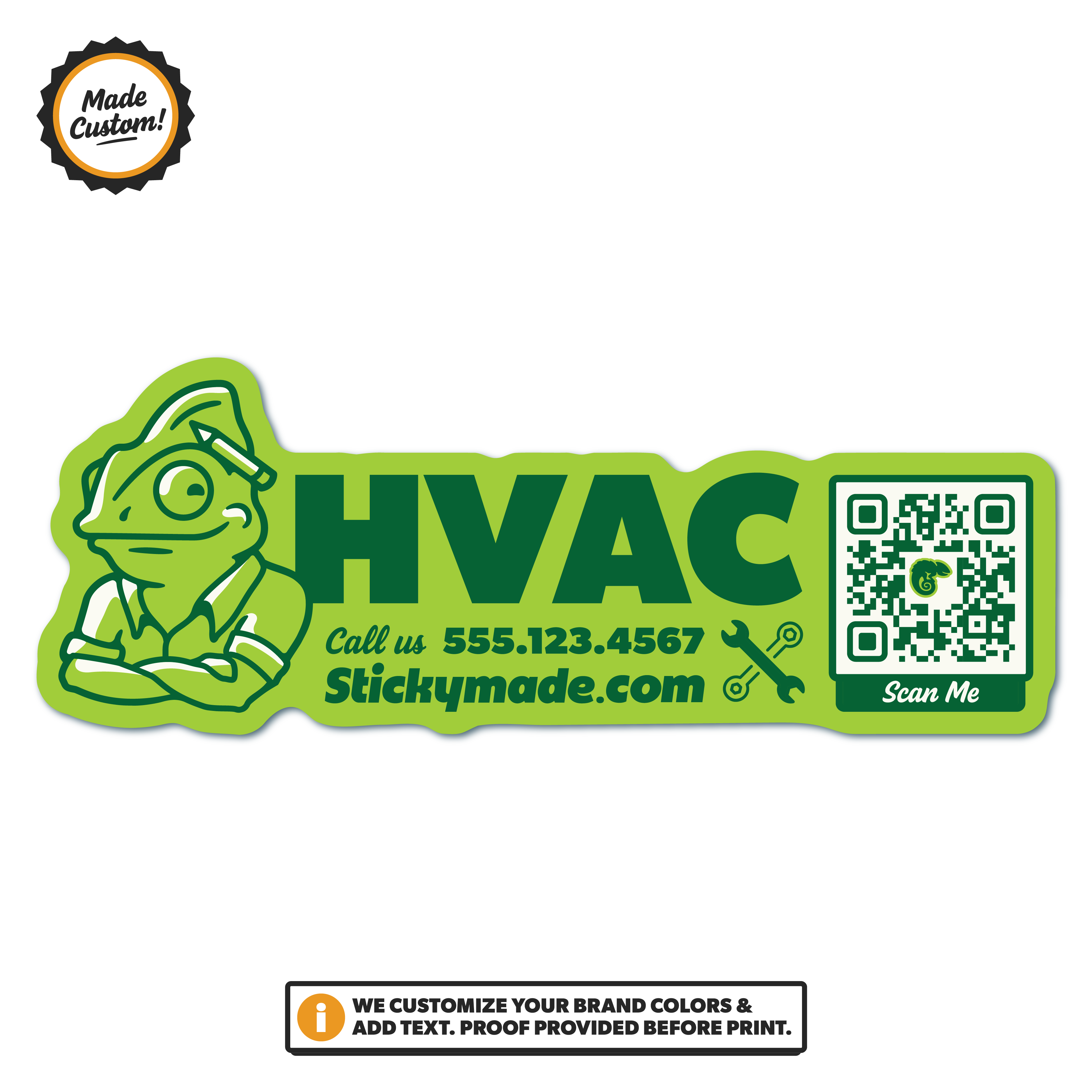 HVAC Logo / QR Code Sticker