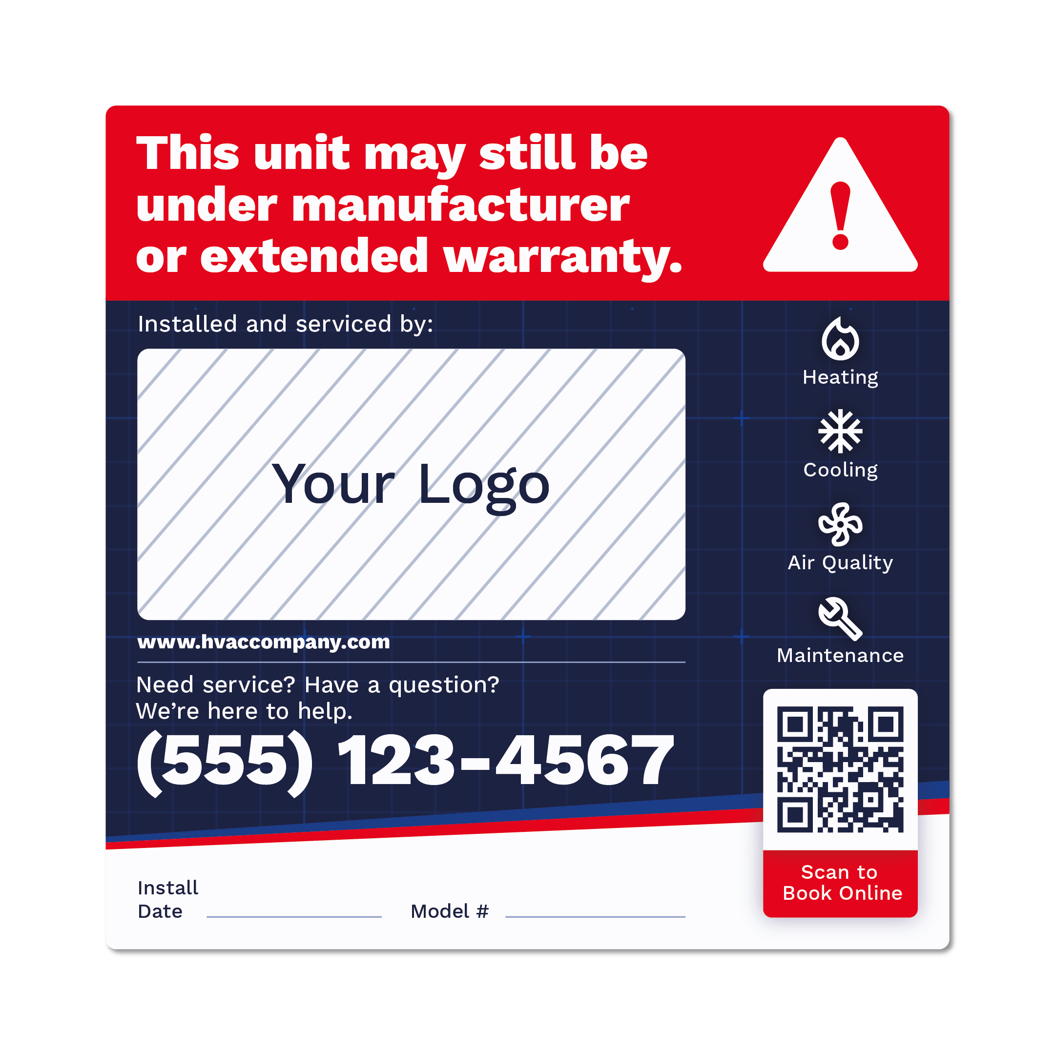HVAC Equipment Sticker #1