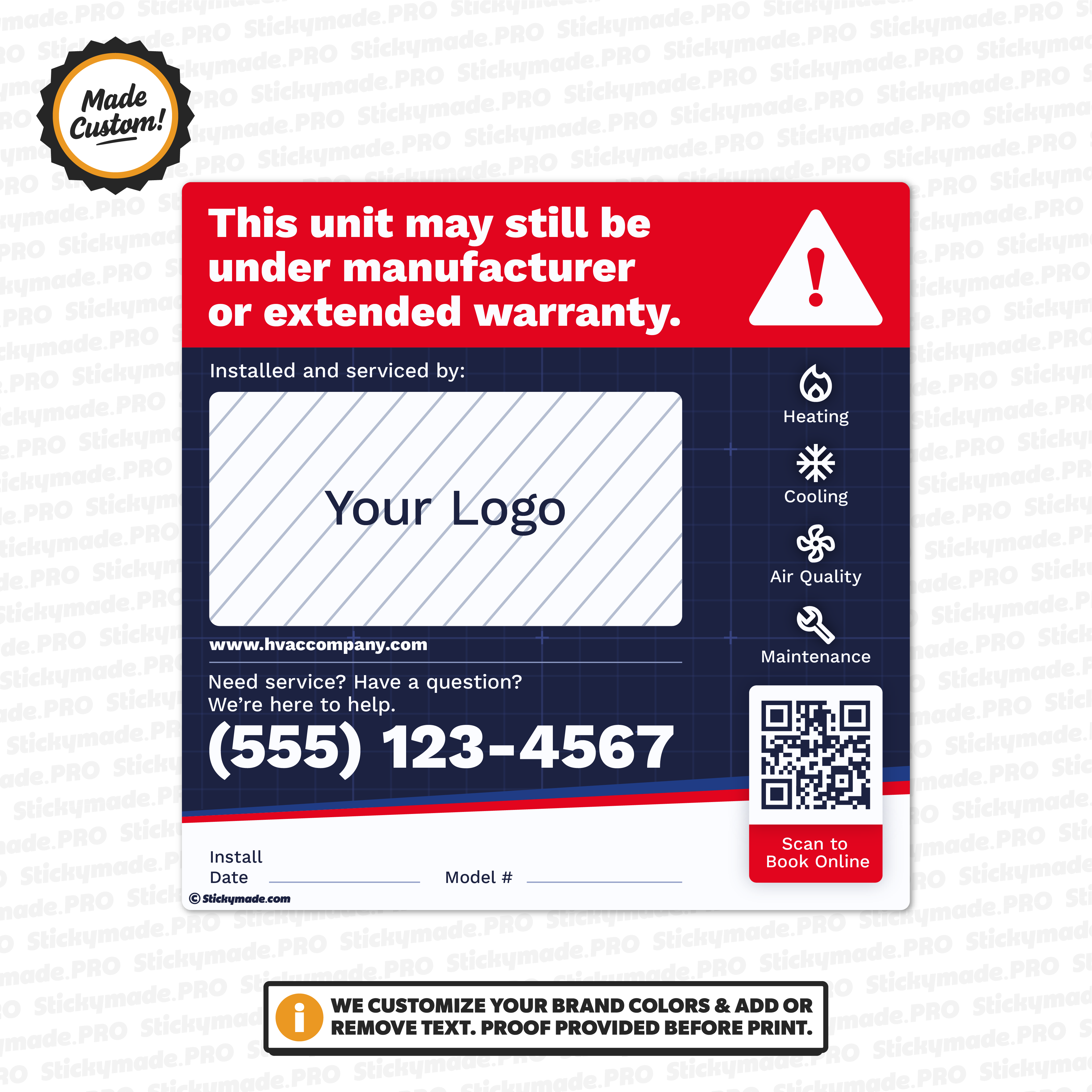 HVAC Equipment Sticker #1