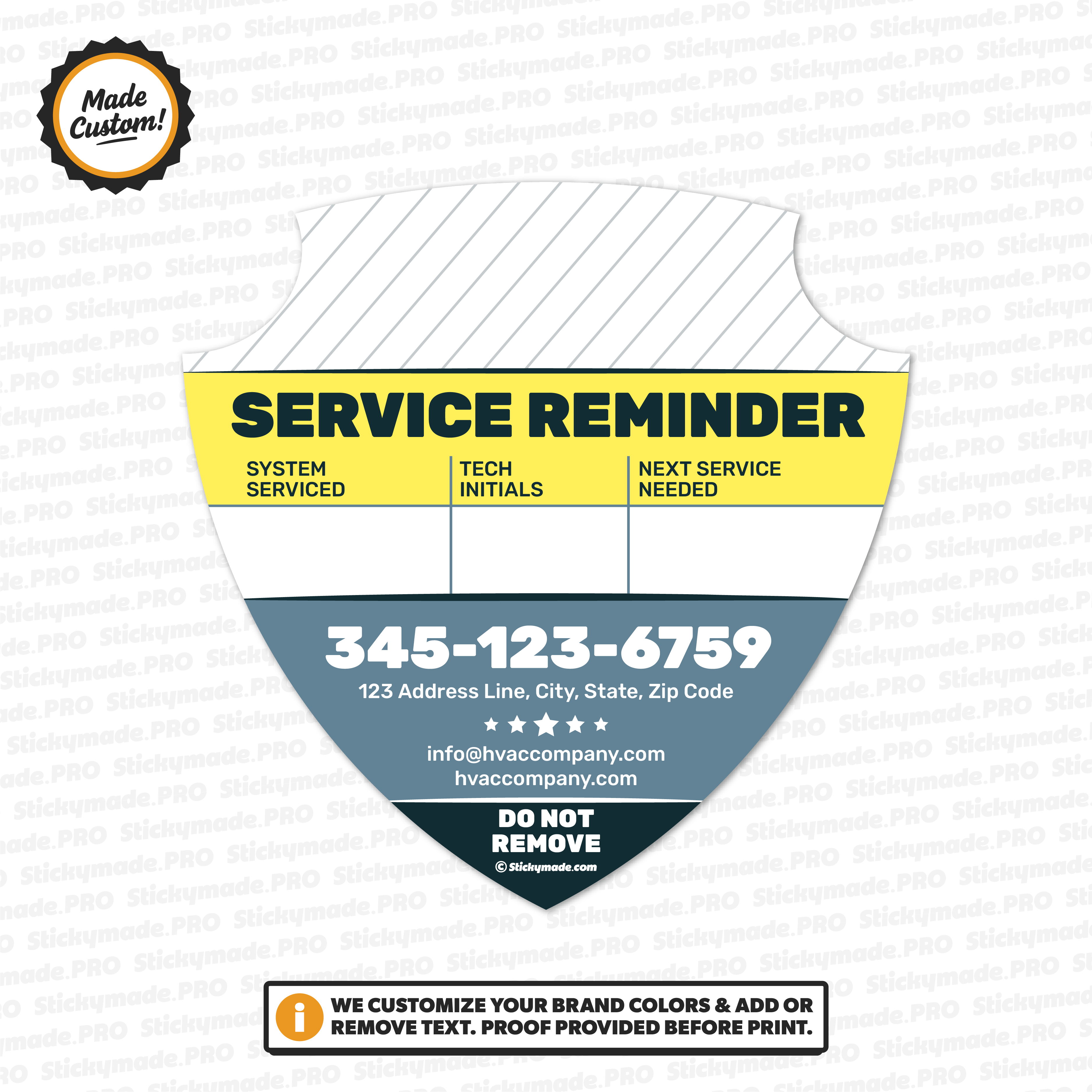 HVAC Service Reminder Sticker #4