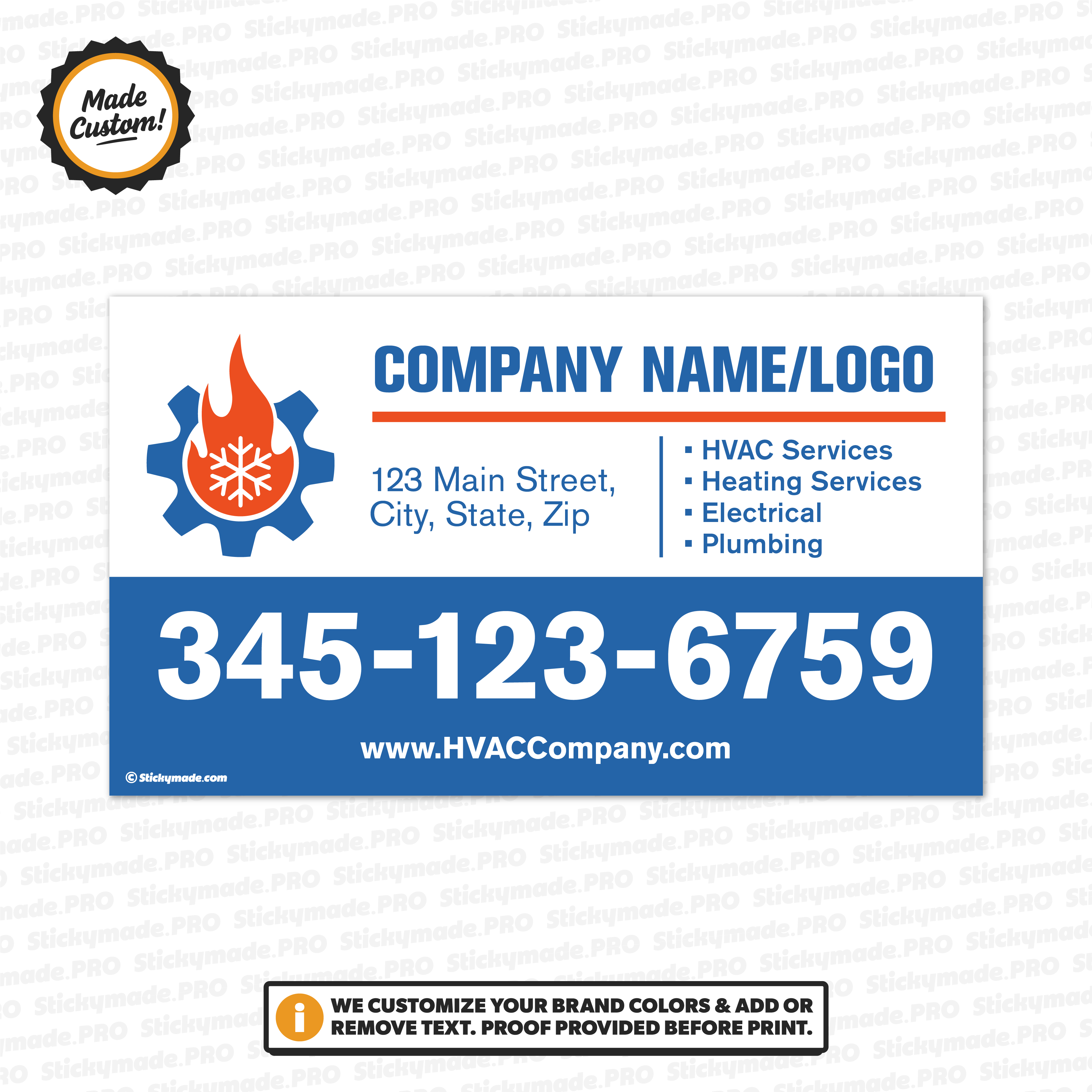 HVAC Service Sticker #5