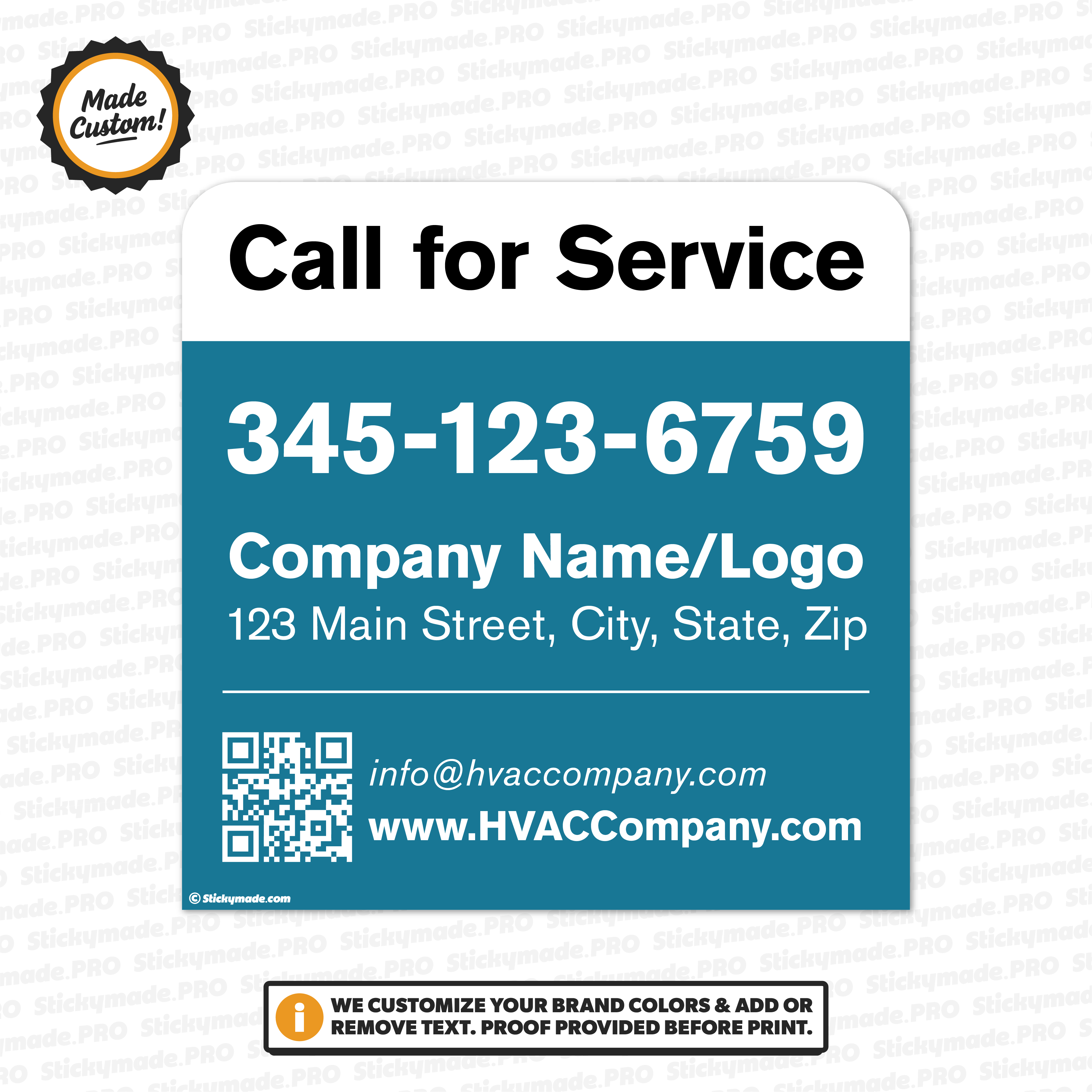 HVAC Service Sticker #8