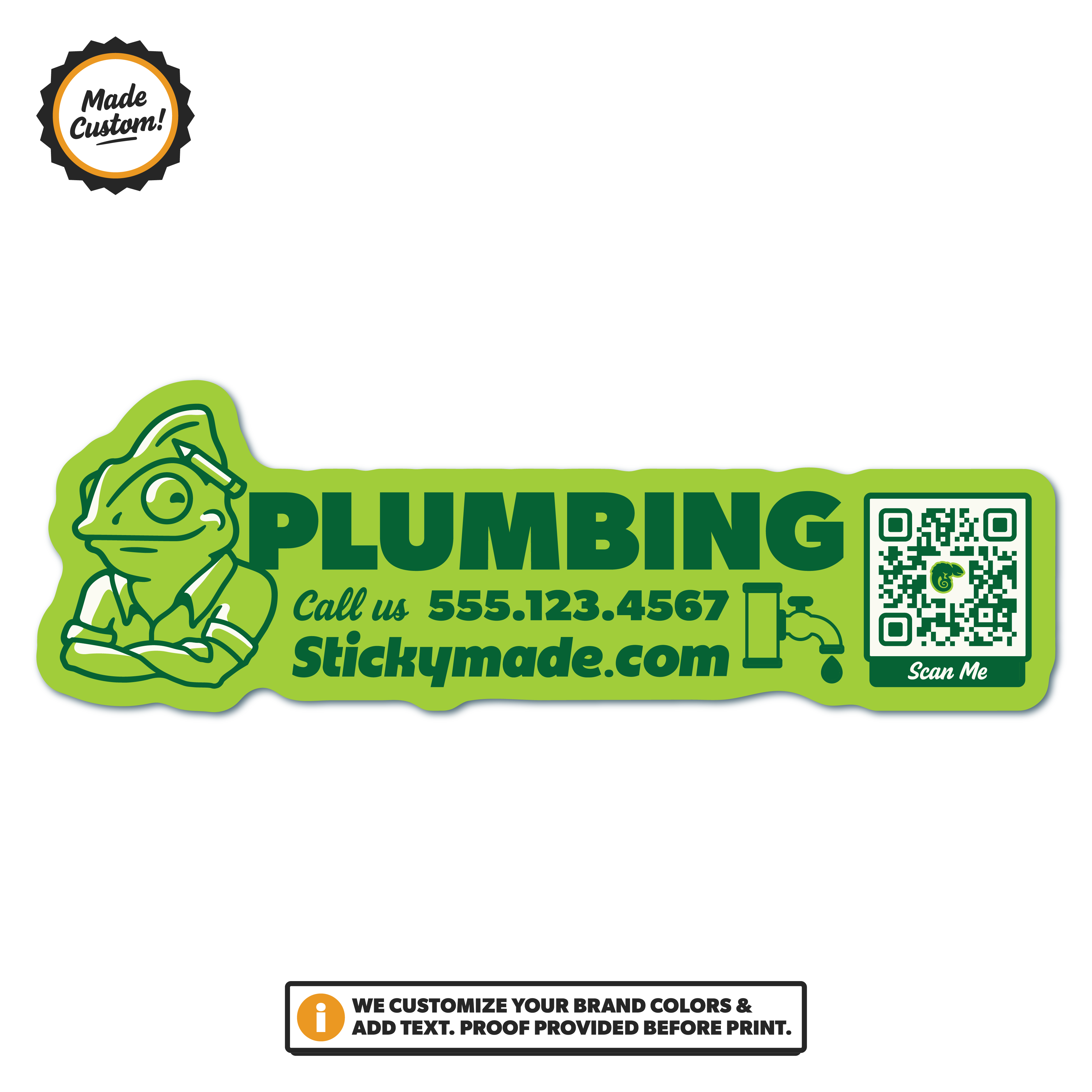 Plumbing Logo / QR Code Sticker