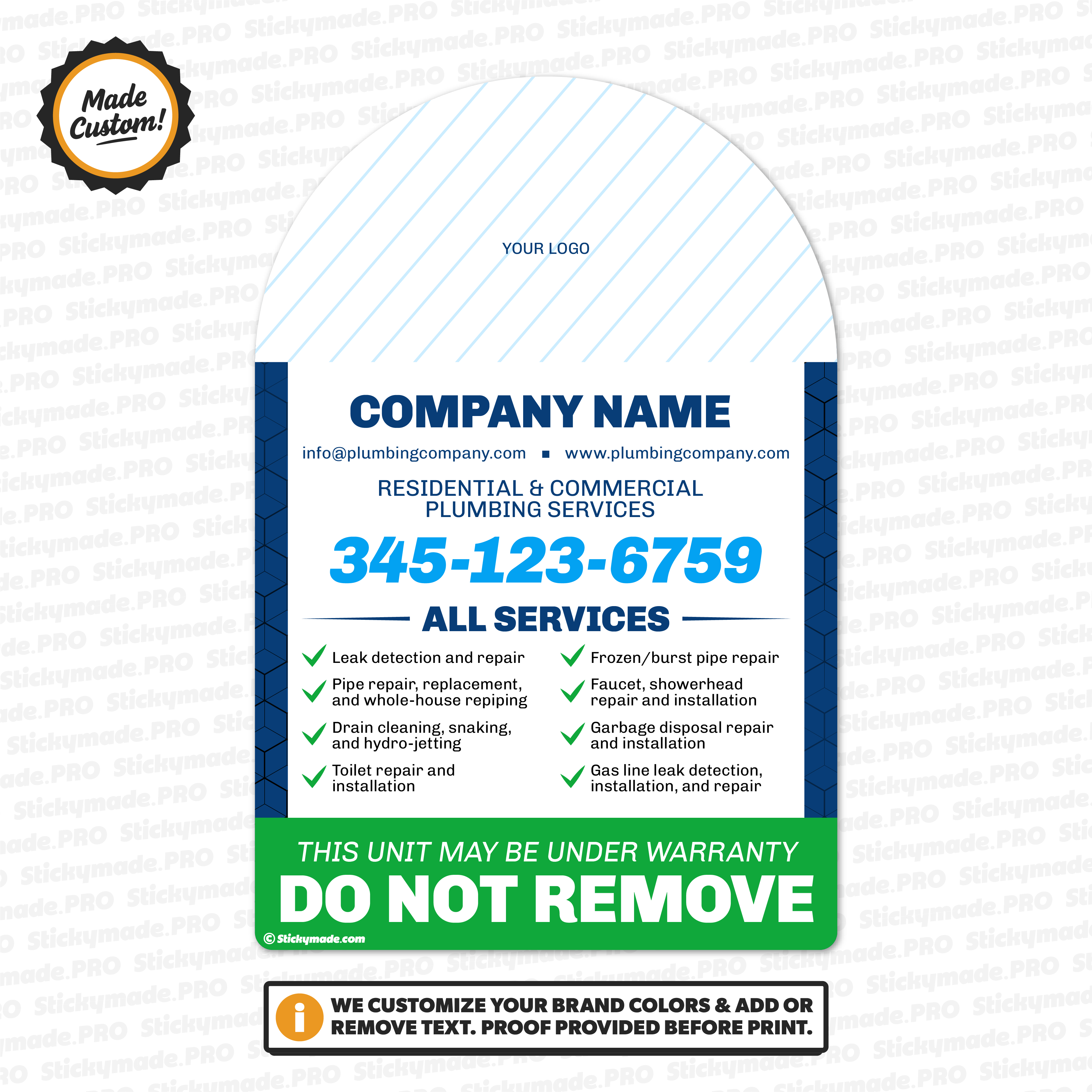 Plumbing Service Sticker #4