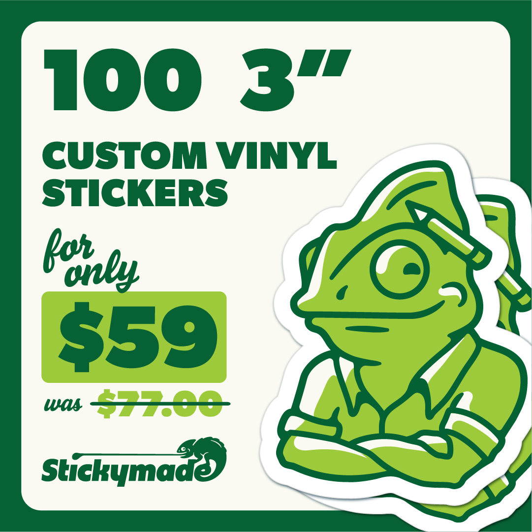 $59 Sticker Deal - 100 3" Stickers