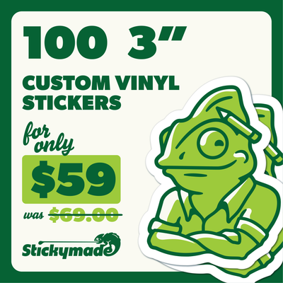 $59 Sticker Deal - 100 3" Stickers