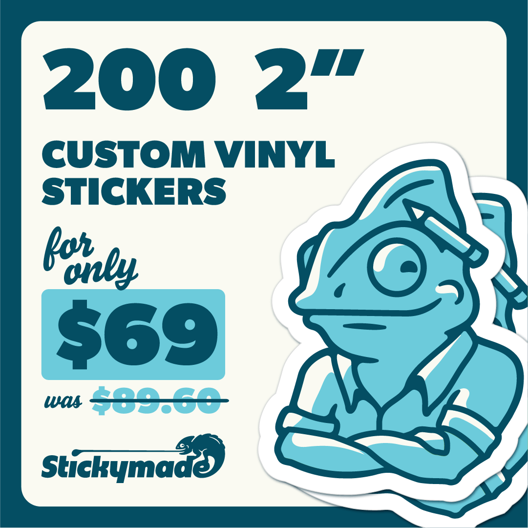$69 Sticker Deal - 200 2" Stickers