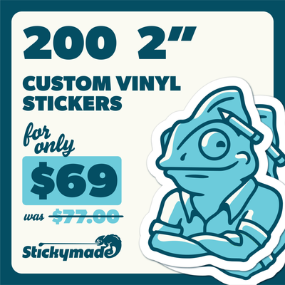 $69 Sticker Deal - 200 2" Stickers