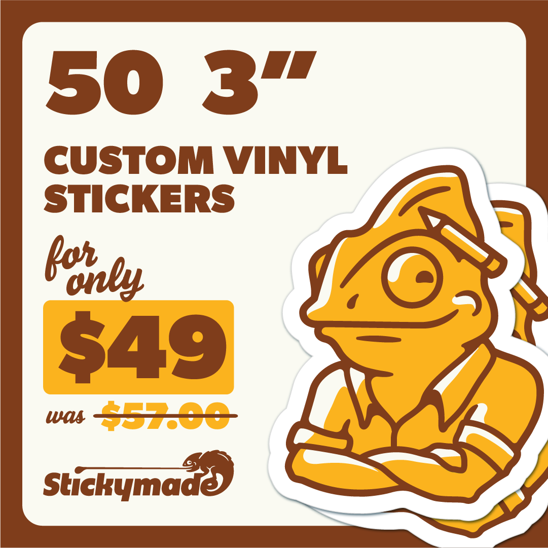 $49 Sticker Deal - 50 3" Stickers