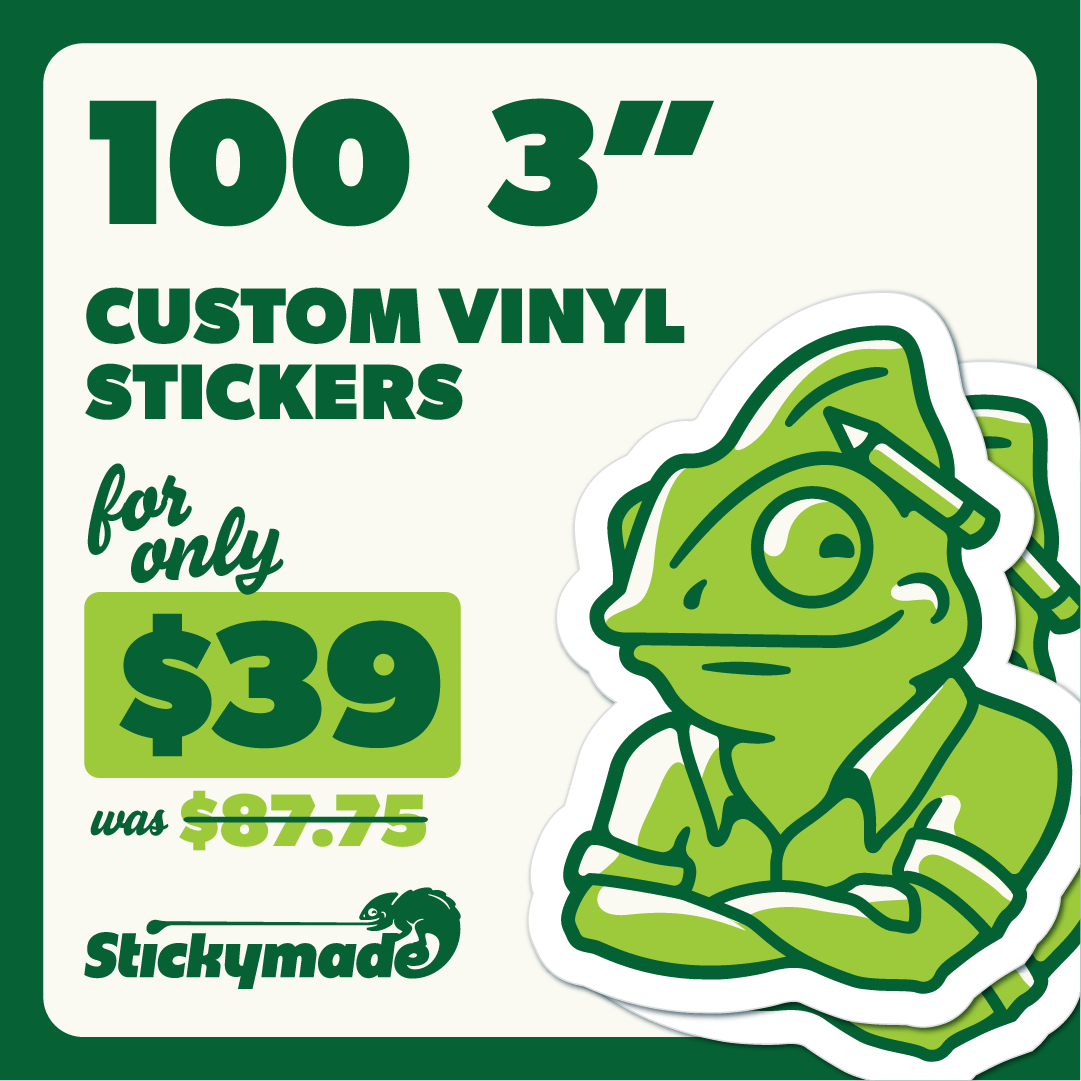 $39 Sticker Deal - 100 3" stickers