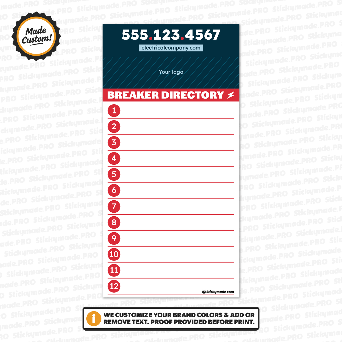 Electrical Circuit Label Service Sticker – Stickymade
