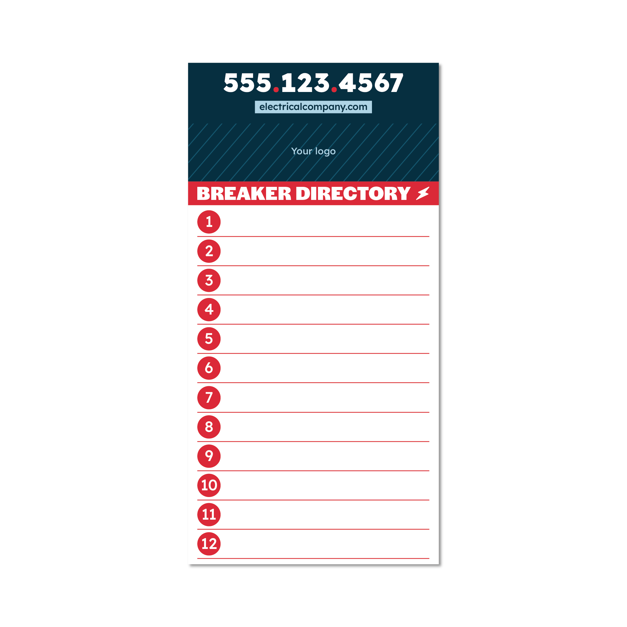Electrical Circuit Label Service Sticker