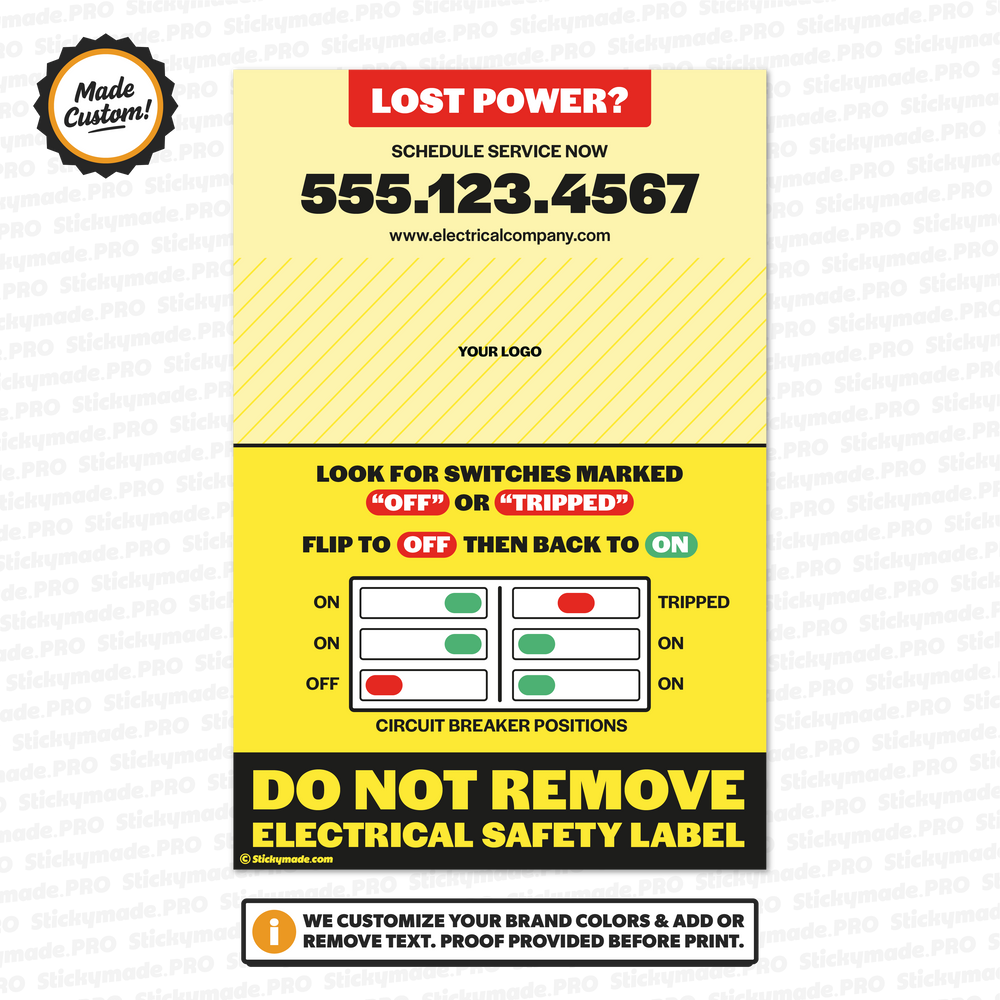 Electrical Panel Service Sticker – Stickymade