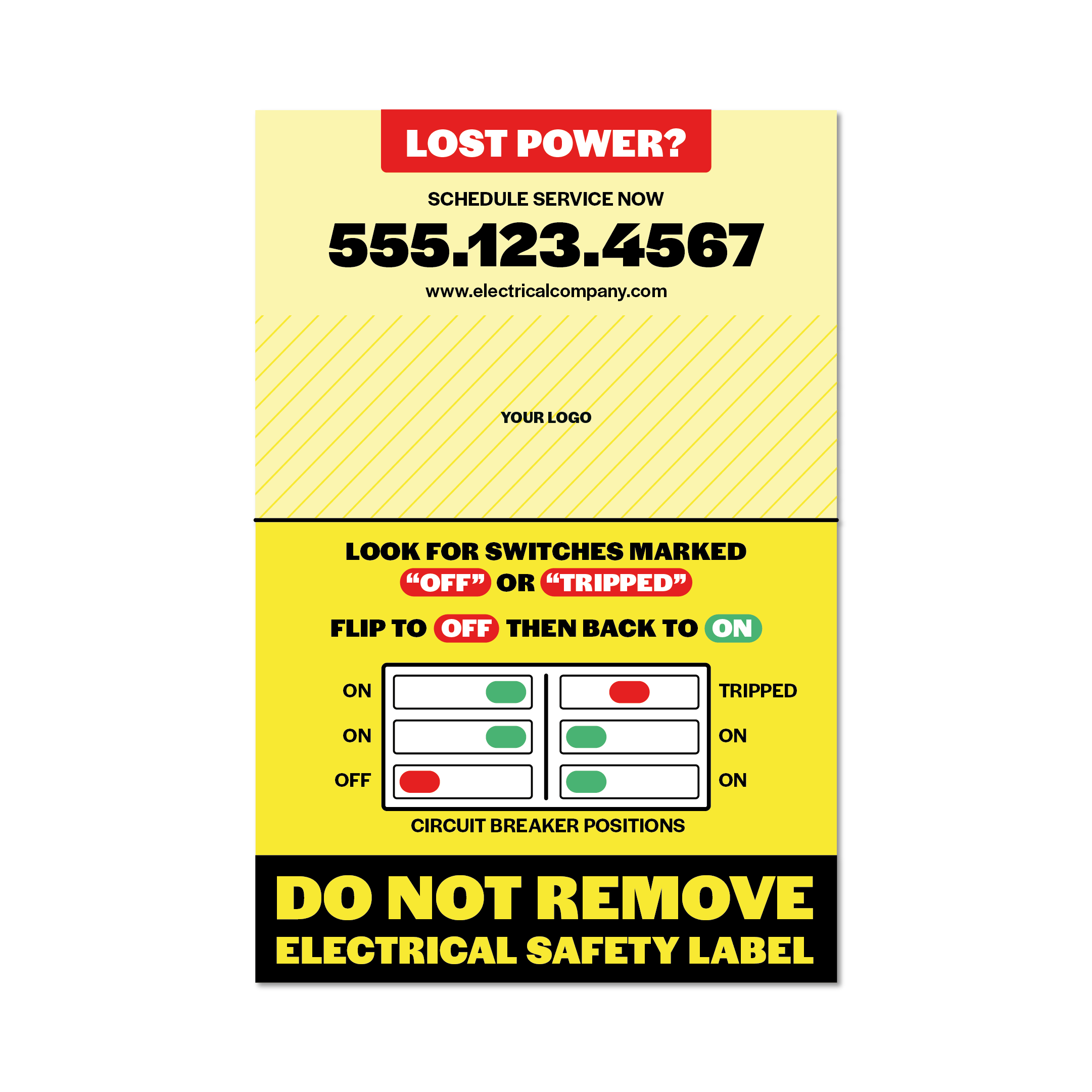 Electrical Panel Service Sticker