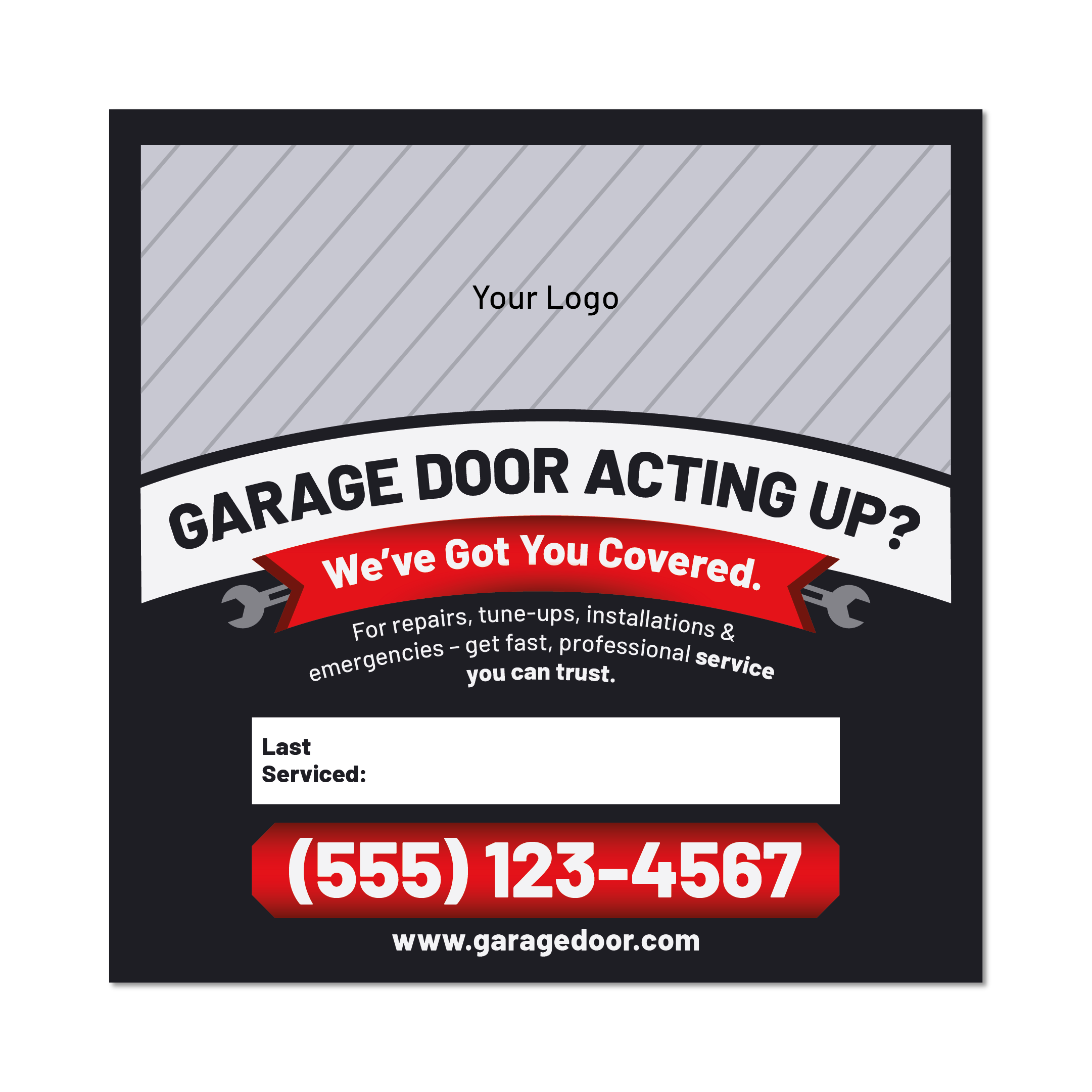 Garage Door Service Sticker #1