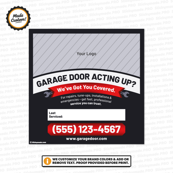 Garage Door Service Sticker #1