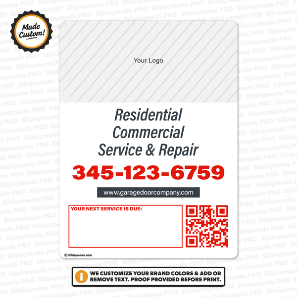 Garage Door Service Sticker #11