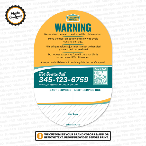 Garage Door Service Sticker #3