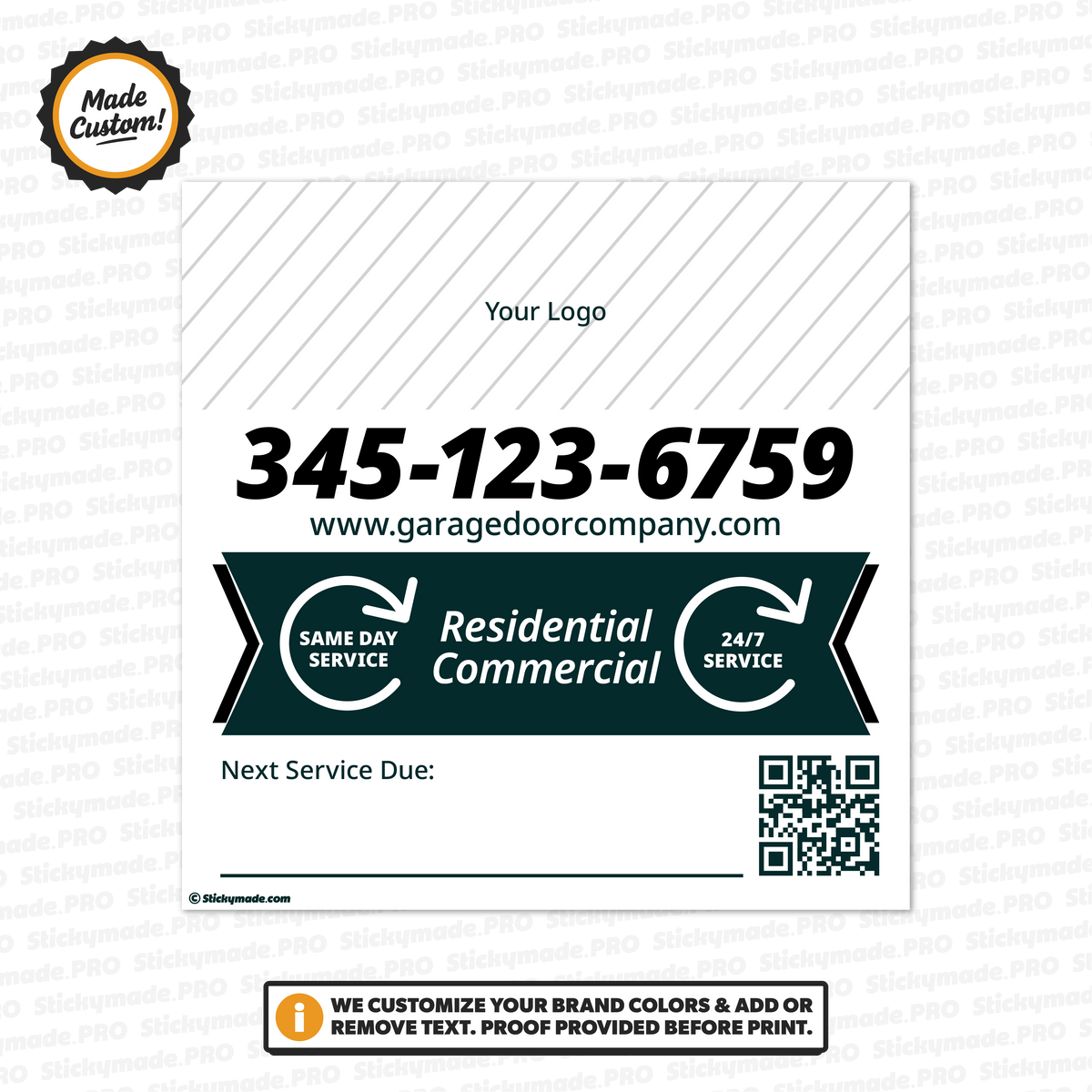 Garage Door Service Sticker #5 – Stickymade