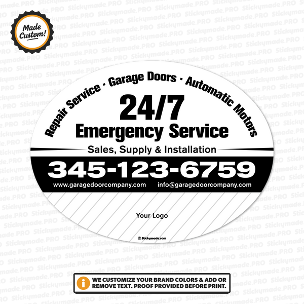 Garage Door Service Sticker #6