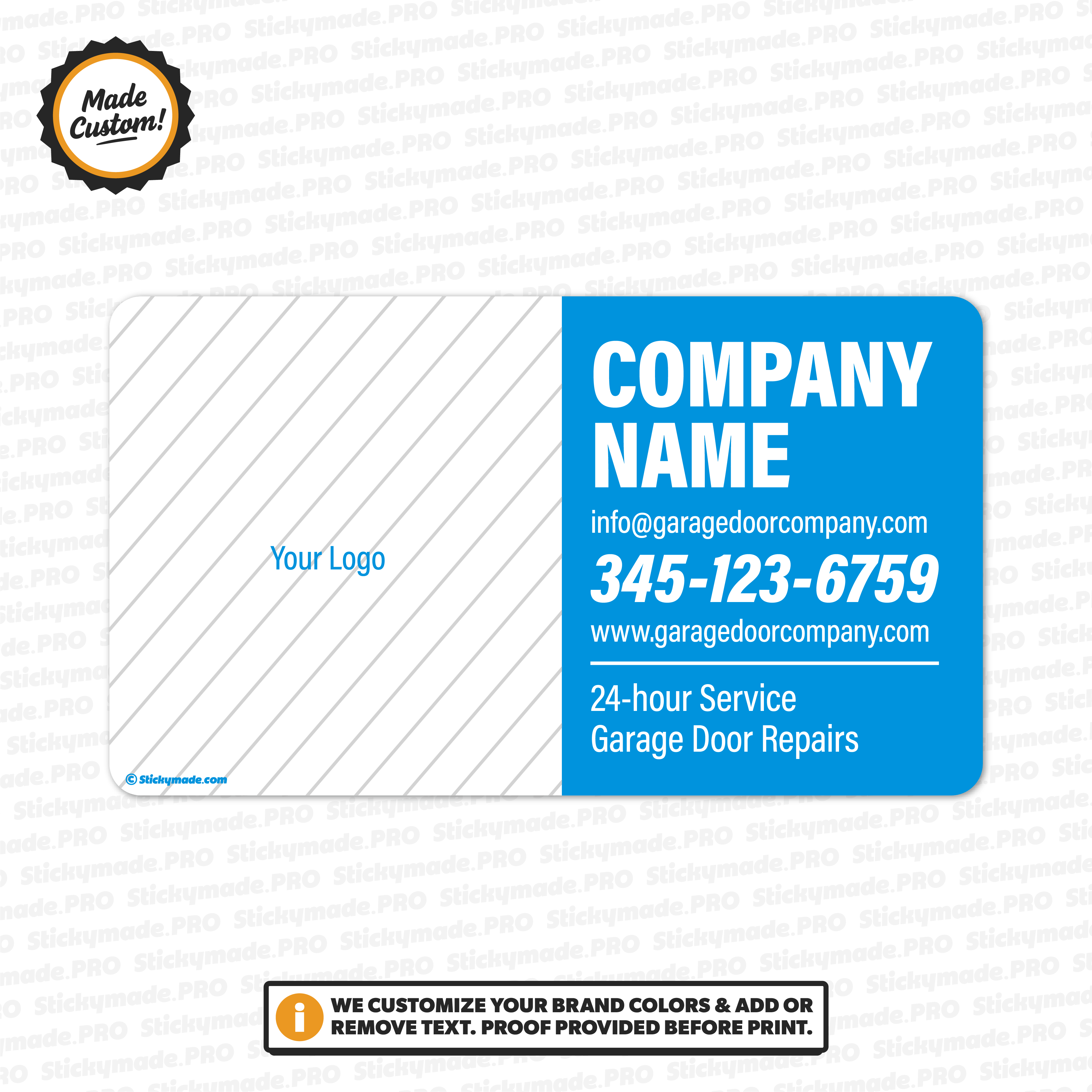 Garage Door Service Sticker #7