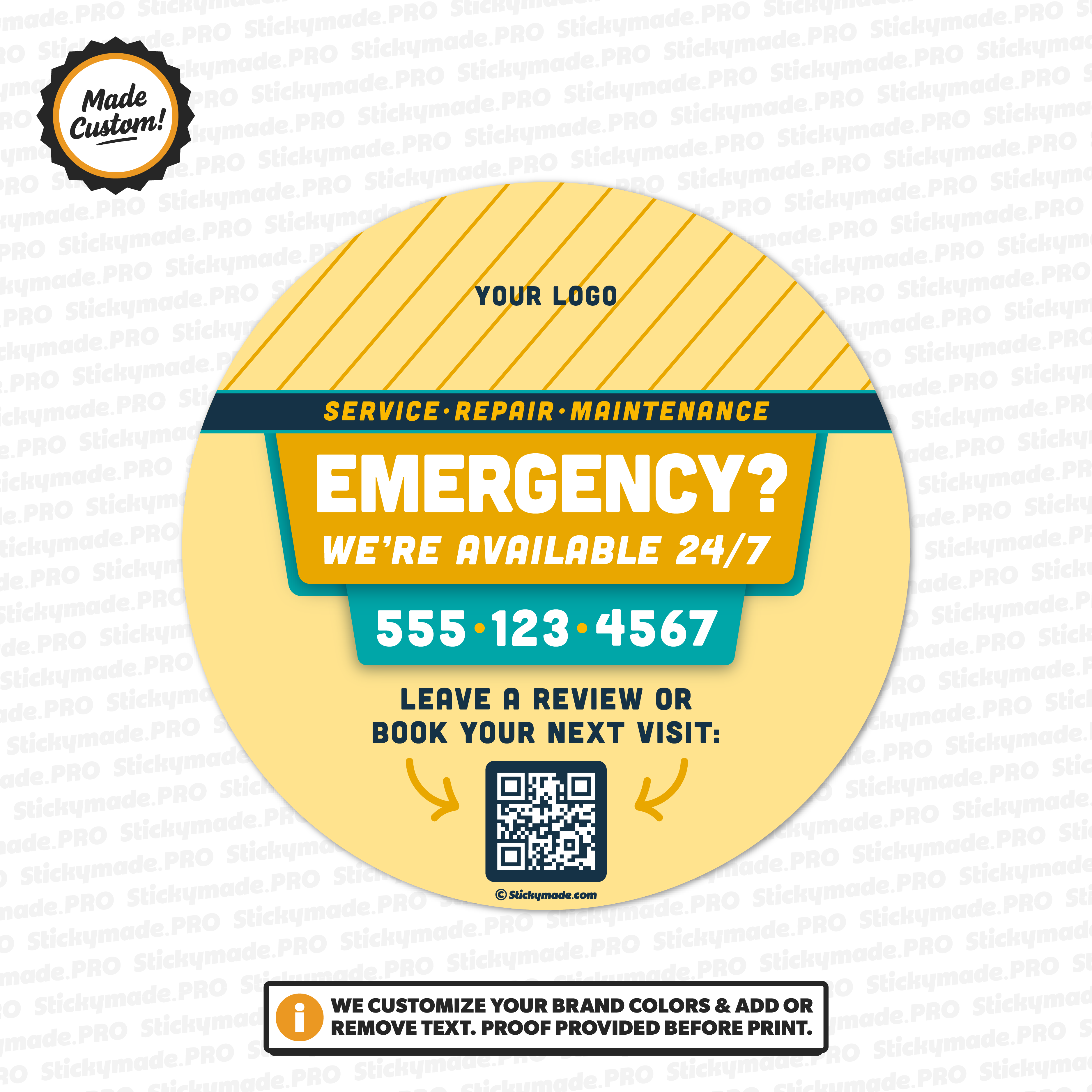 General Emergency Service Sticker