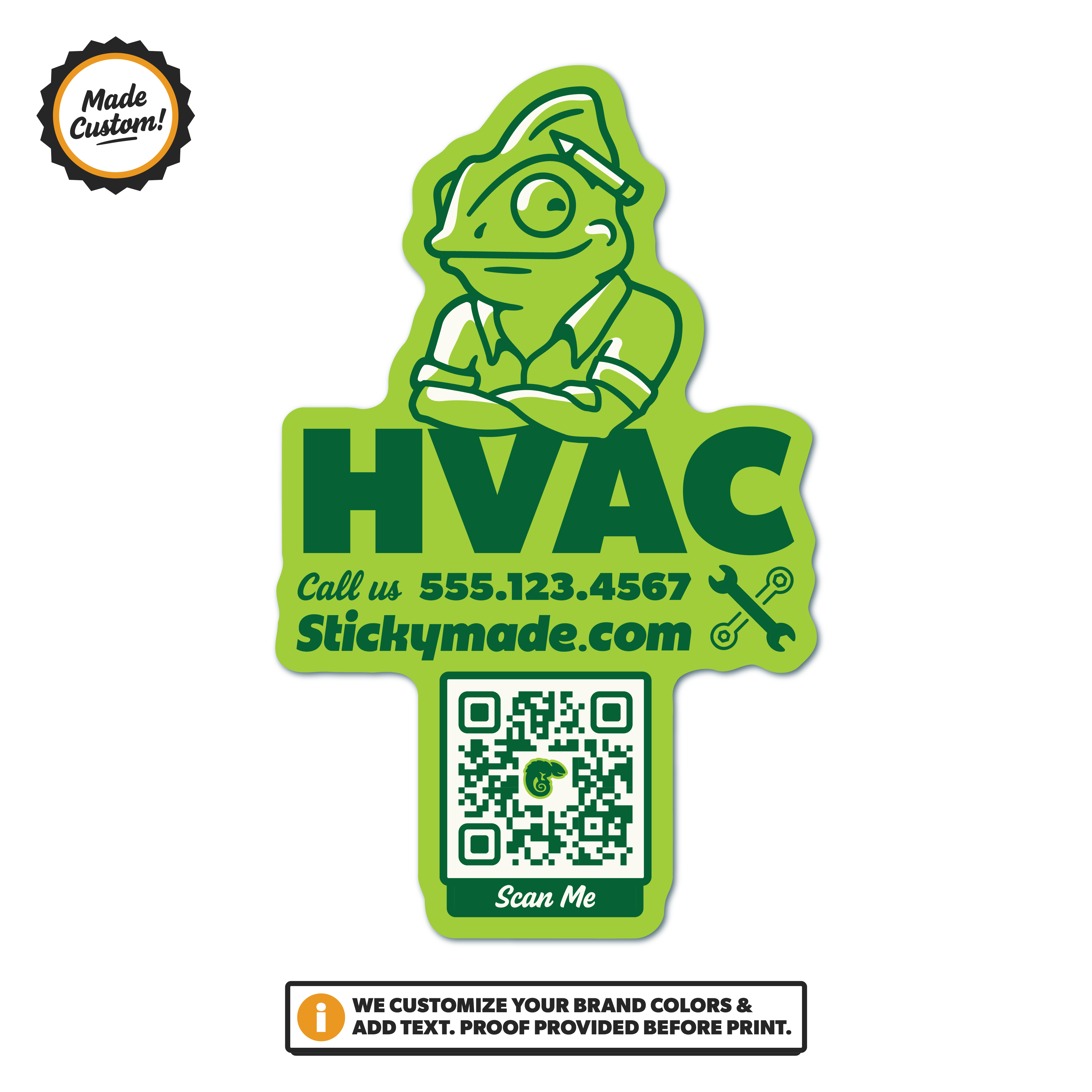 HVAC Logo / QR Code Sticker