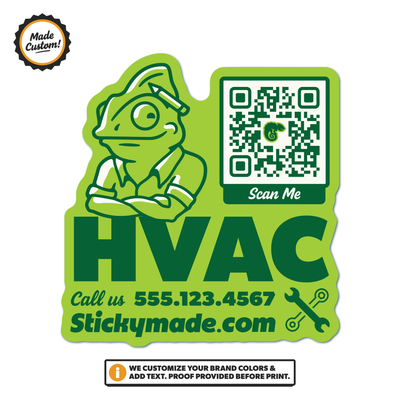 HVAC Logo / QR Code Sticker