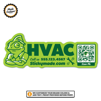 HVAC Logo / QR Code Sticker