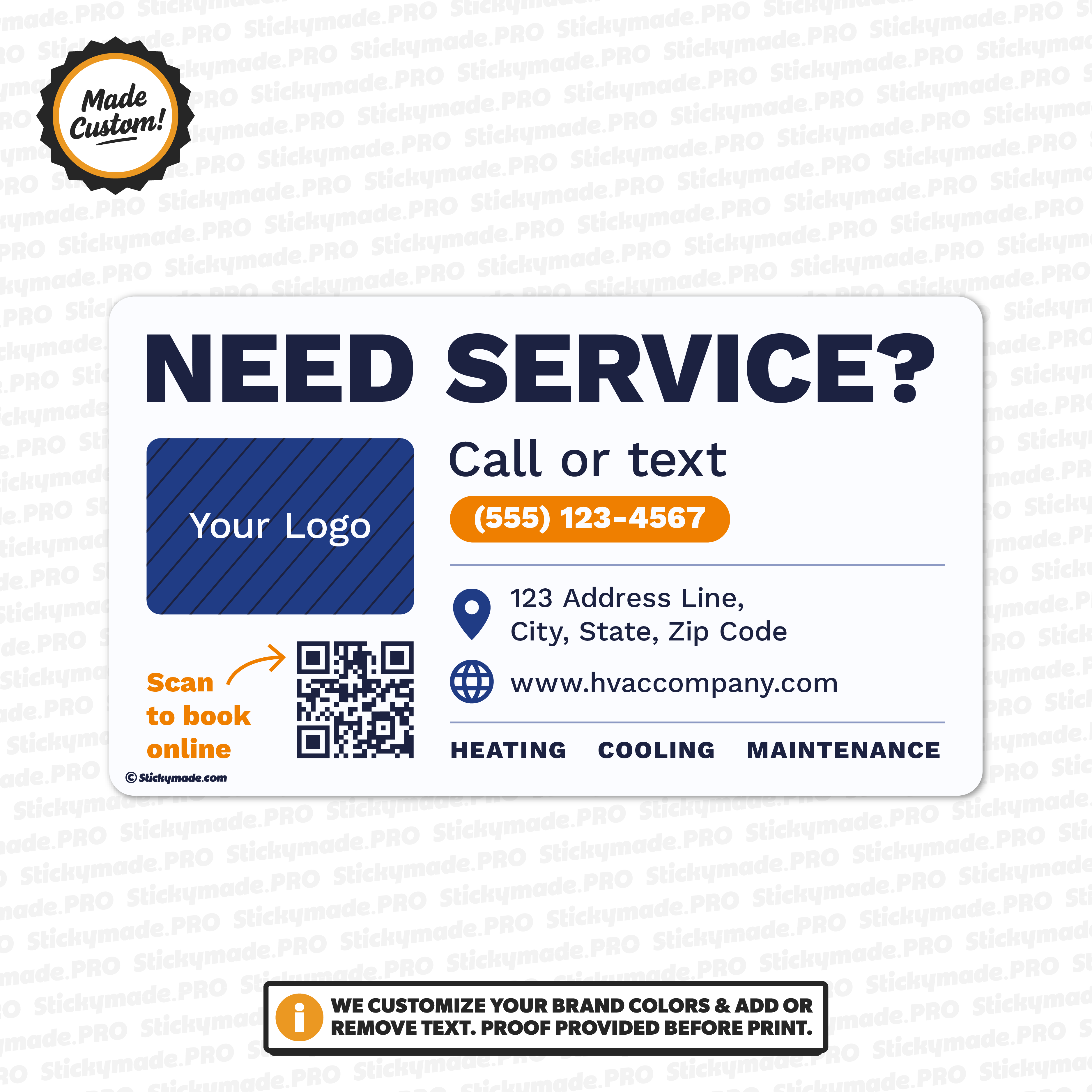 HVAC Service Sticker #1