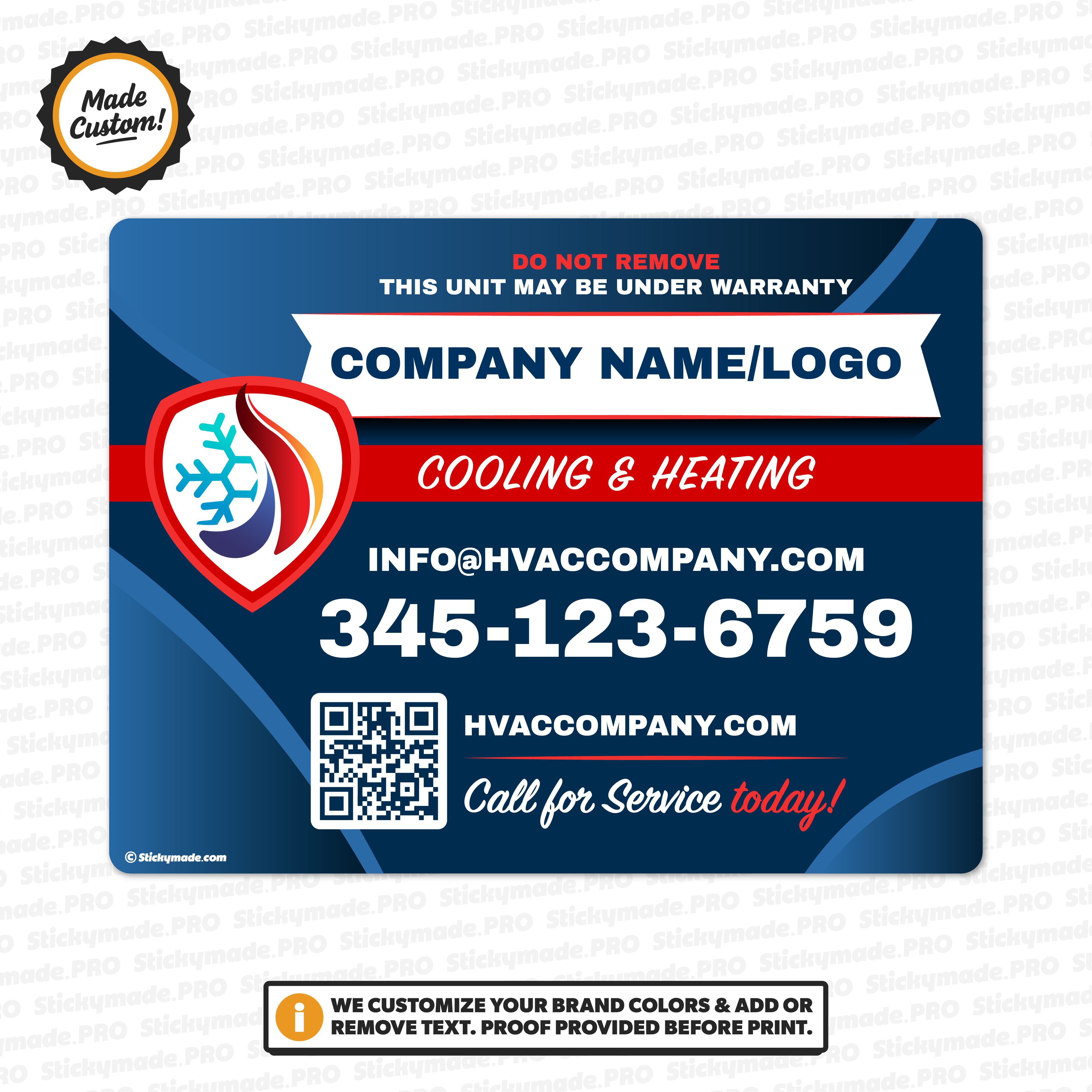 HVAC Service Sticker #11