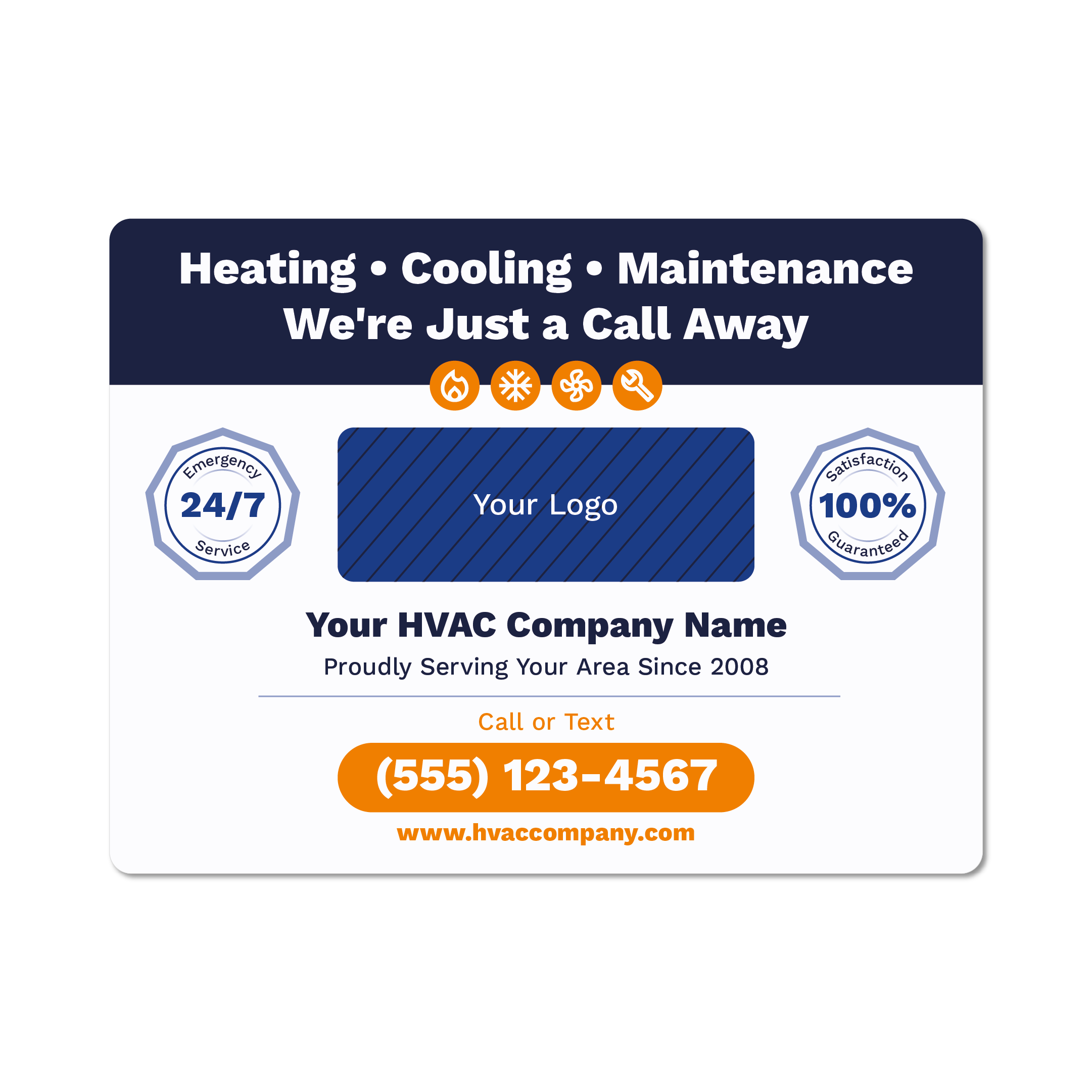 HVAC Service Sticker #3