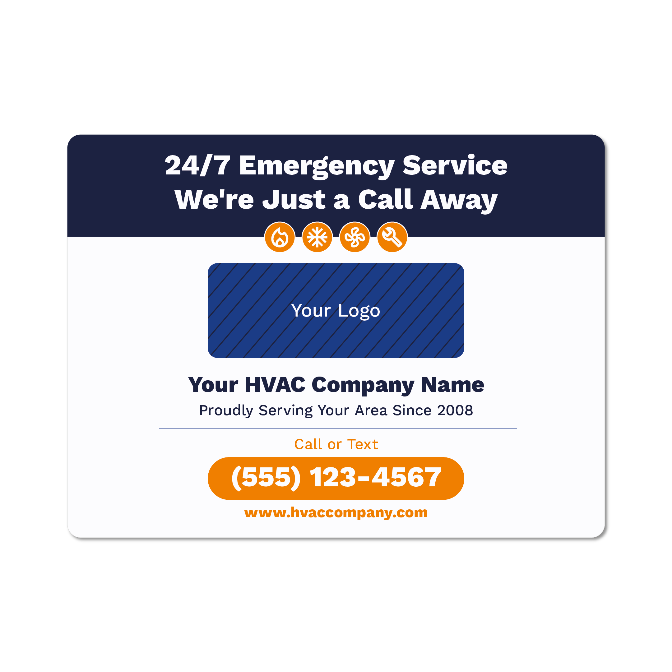 HVAC Service Sticker #4