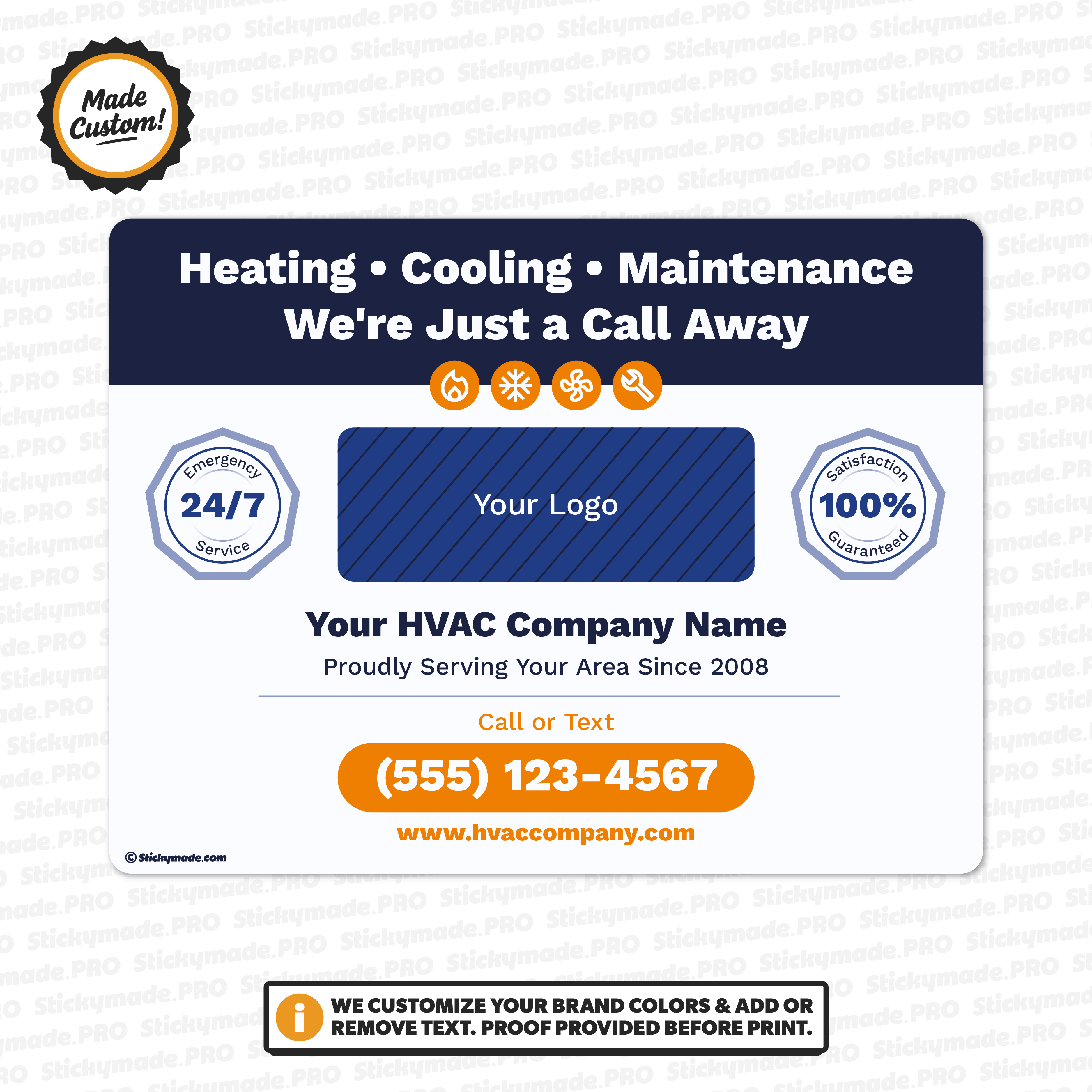 HVAC Service Sticker #3