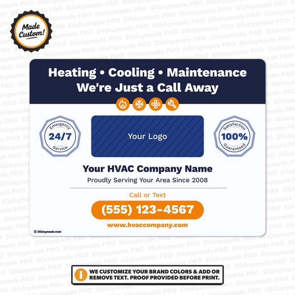 HVAC Service Sticker #3