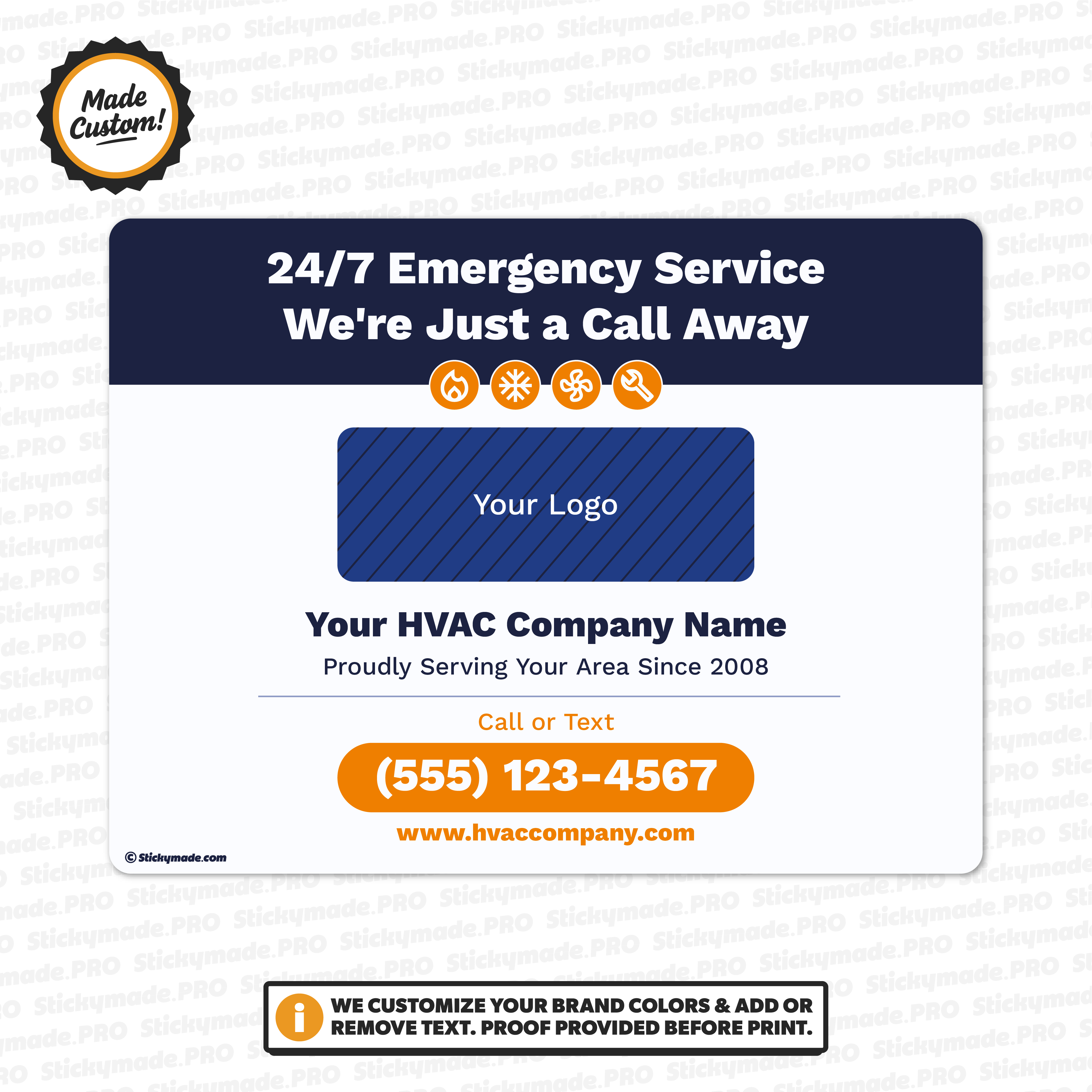 HVAC Service Sticker #4