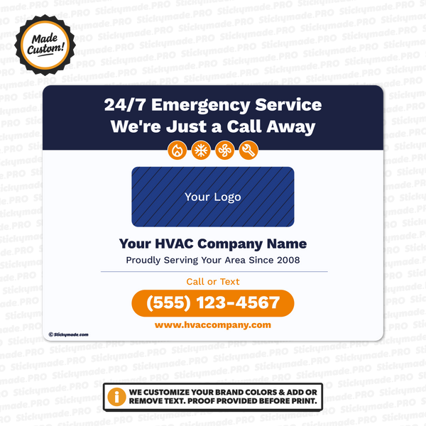 HVAC Service Sticker #4