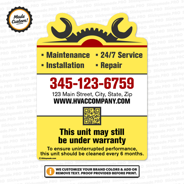 HVAC Service Sticker #6