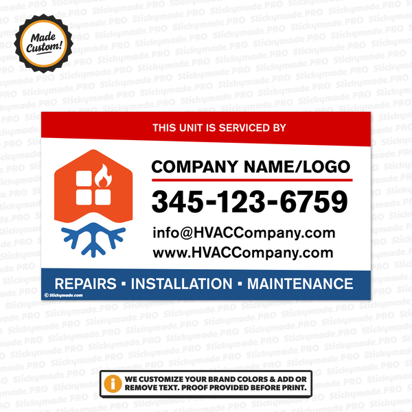 HVAC Service Sticker #7
