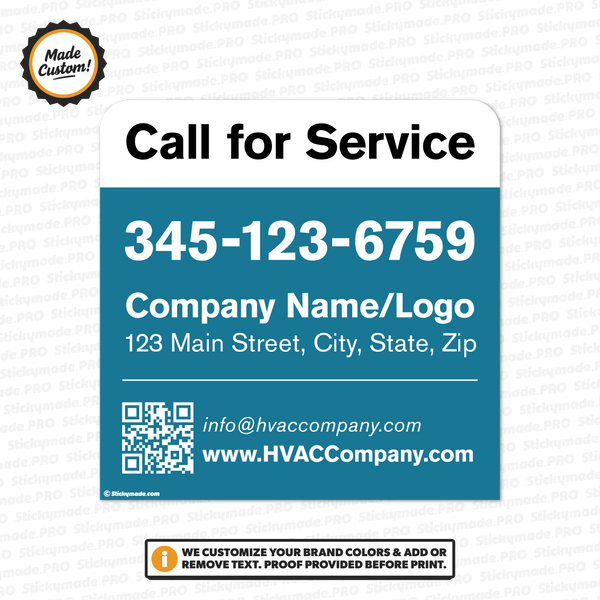 HVAC Service Sticker #8