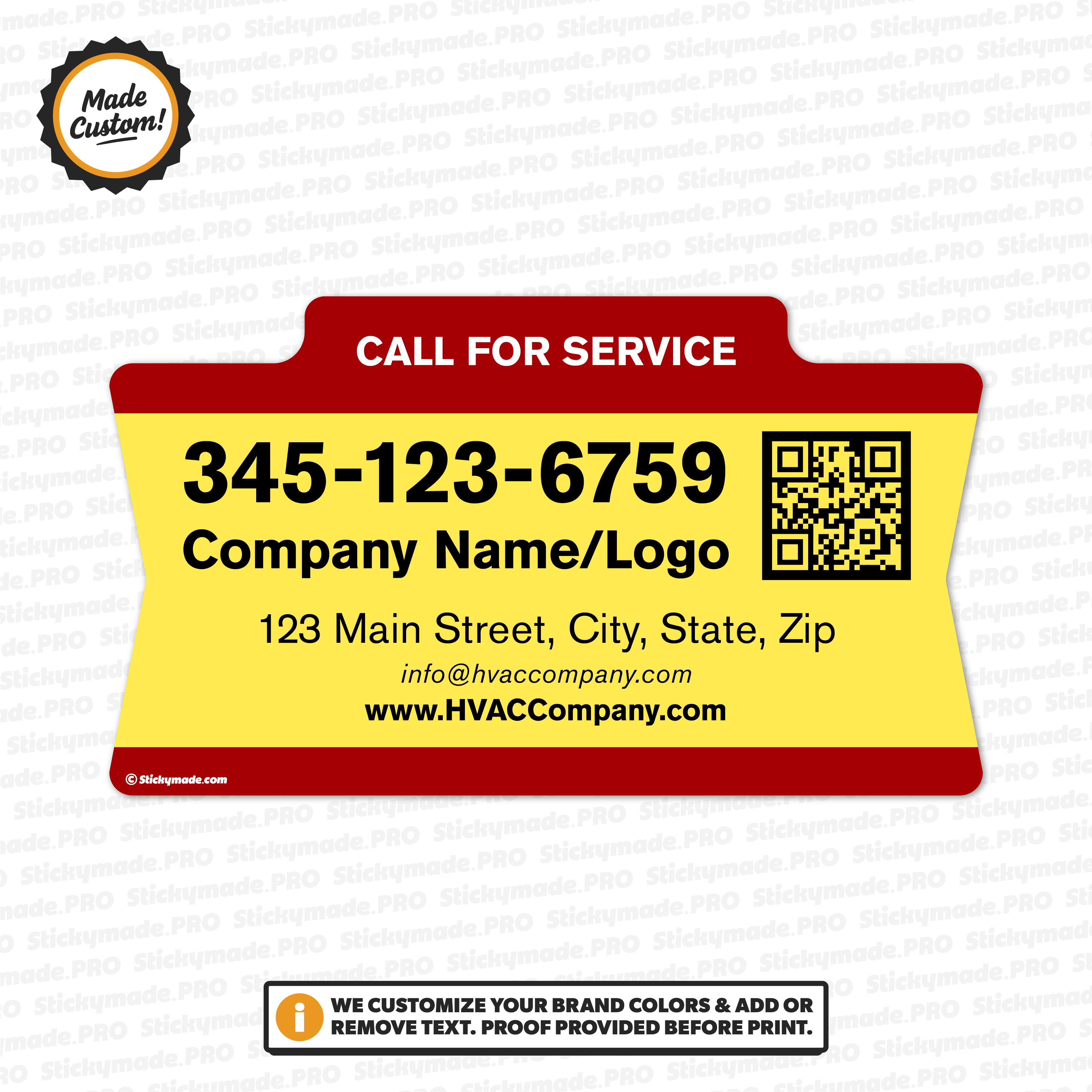 HVAC Service Sticker #9