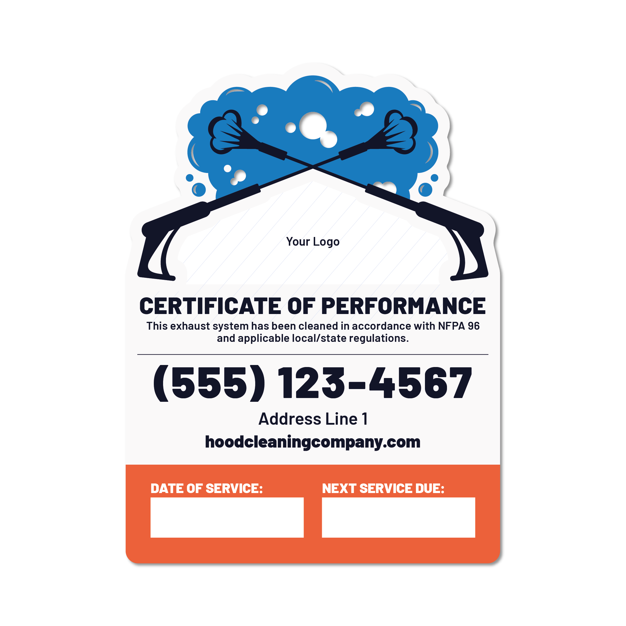 Hood Cleaning Sticker #11