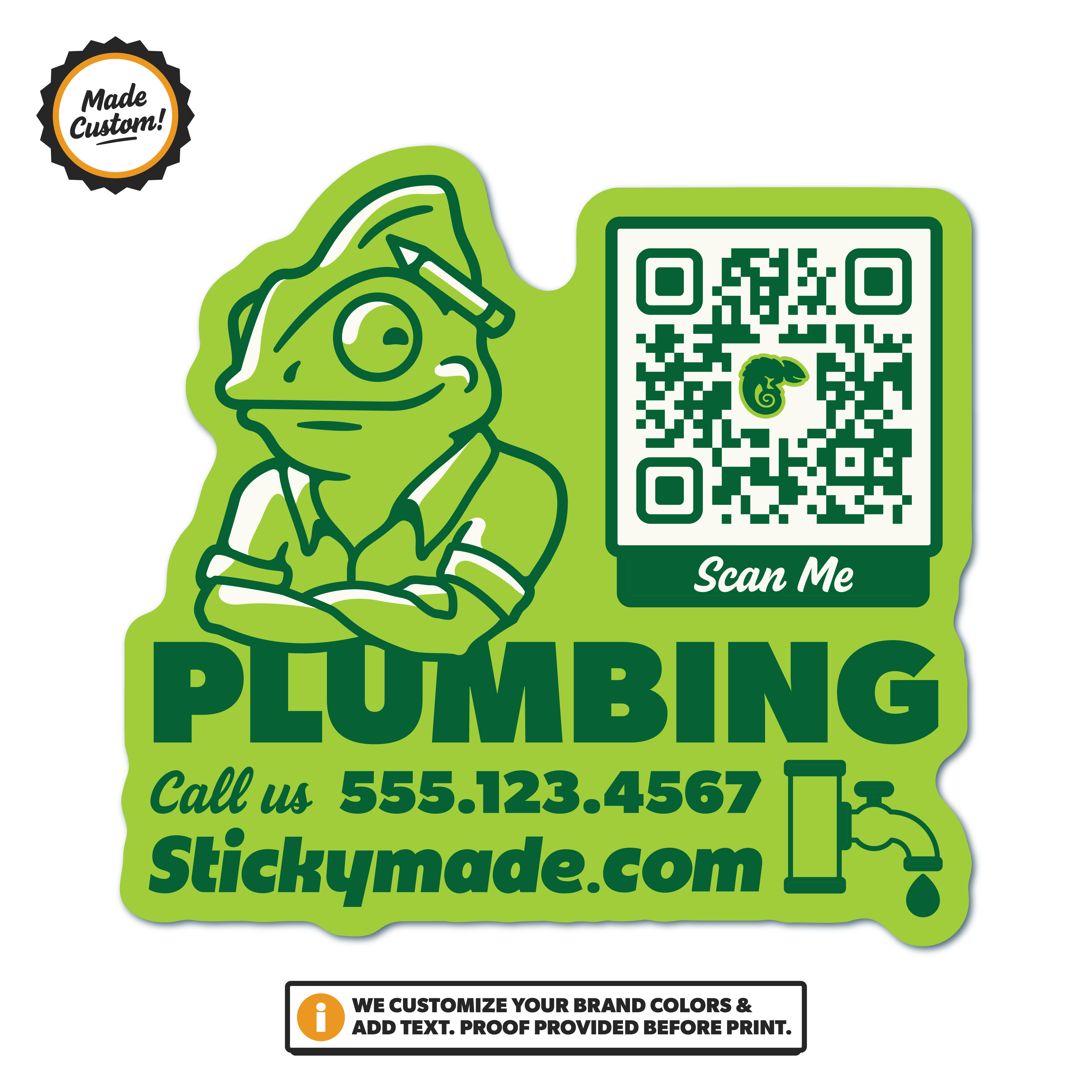 Plumbing Logo / QR Code Sticker