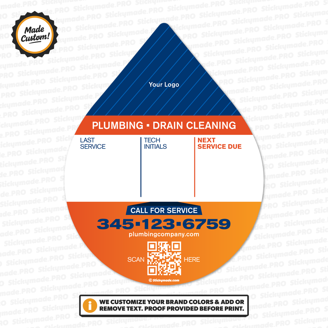 Editable Service Log Sticker Plumbing Stickers – Stickymade