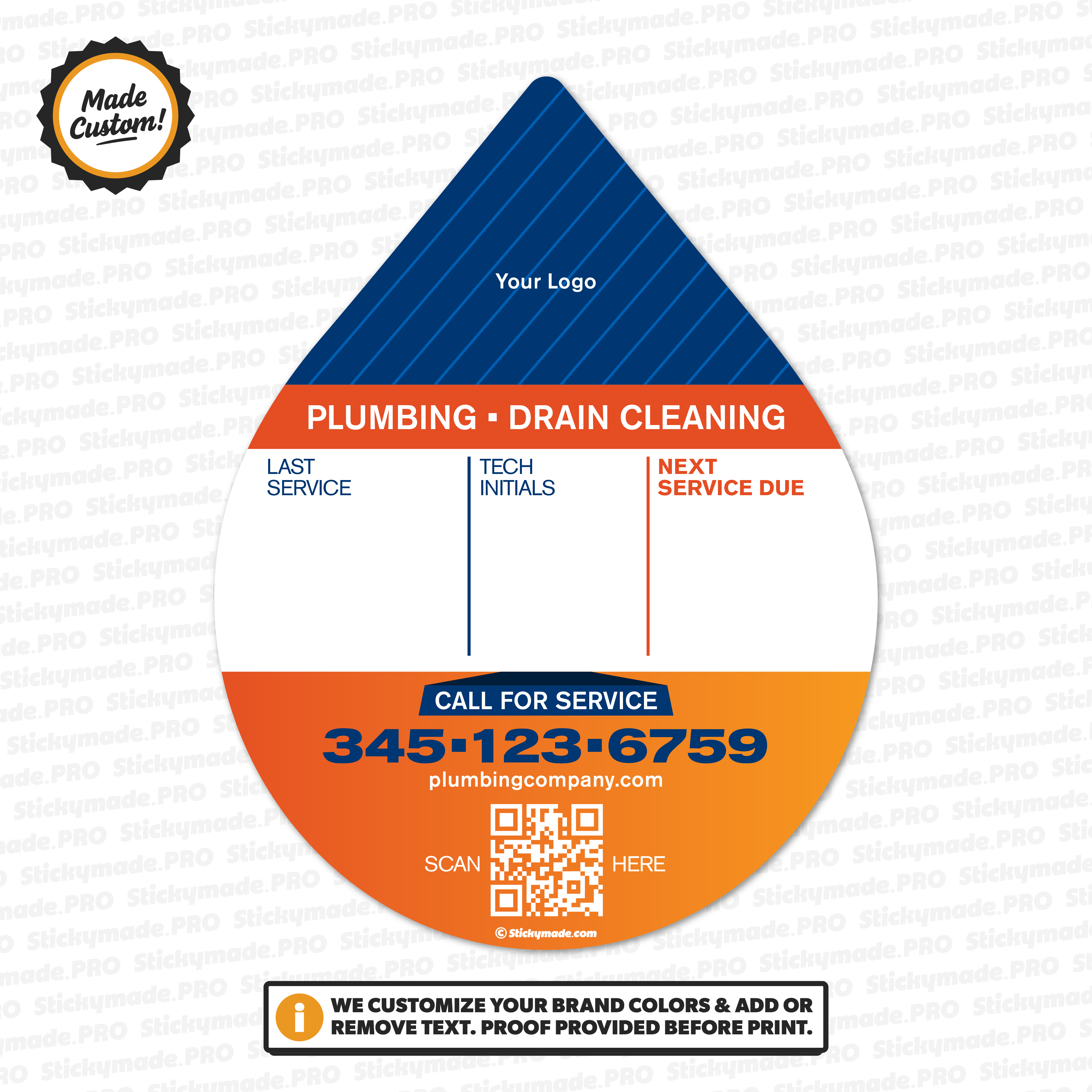 Plumbing Service Reminder Sticker #1