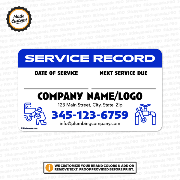 Plumbing Service Reminder Sticker #2