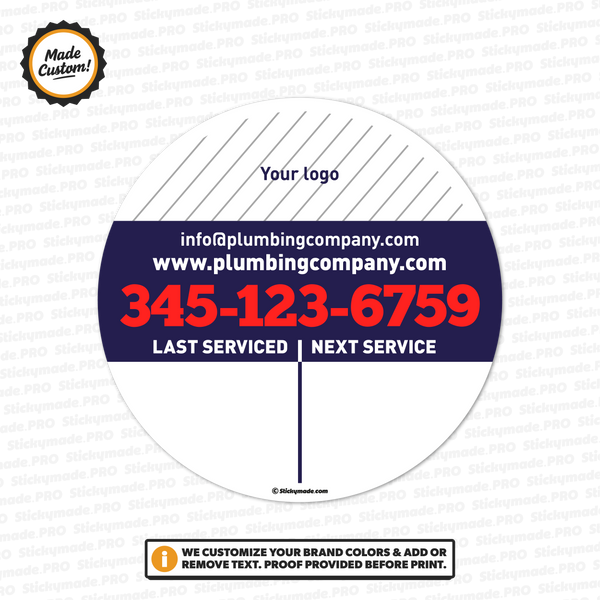 Plumbing Service Reminder Sticker #3
